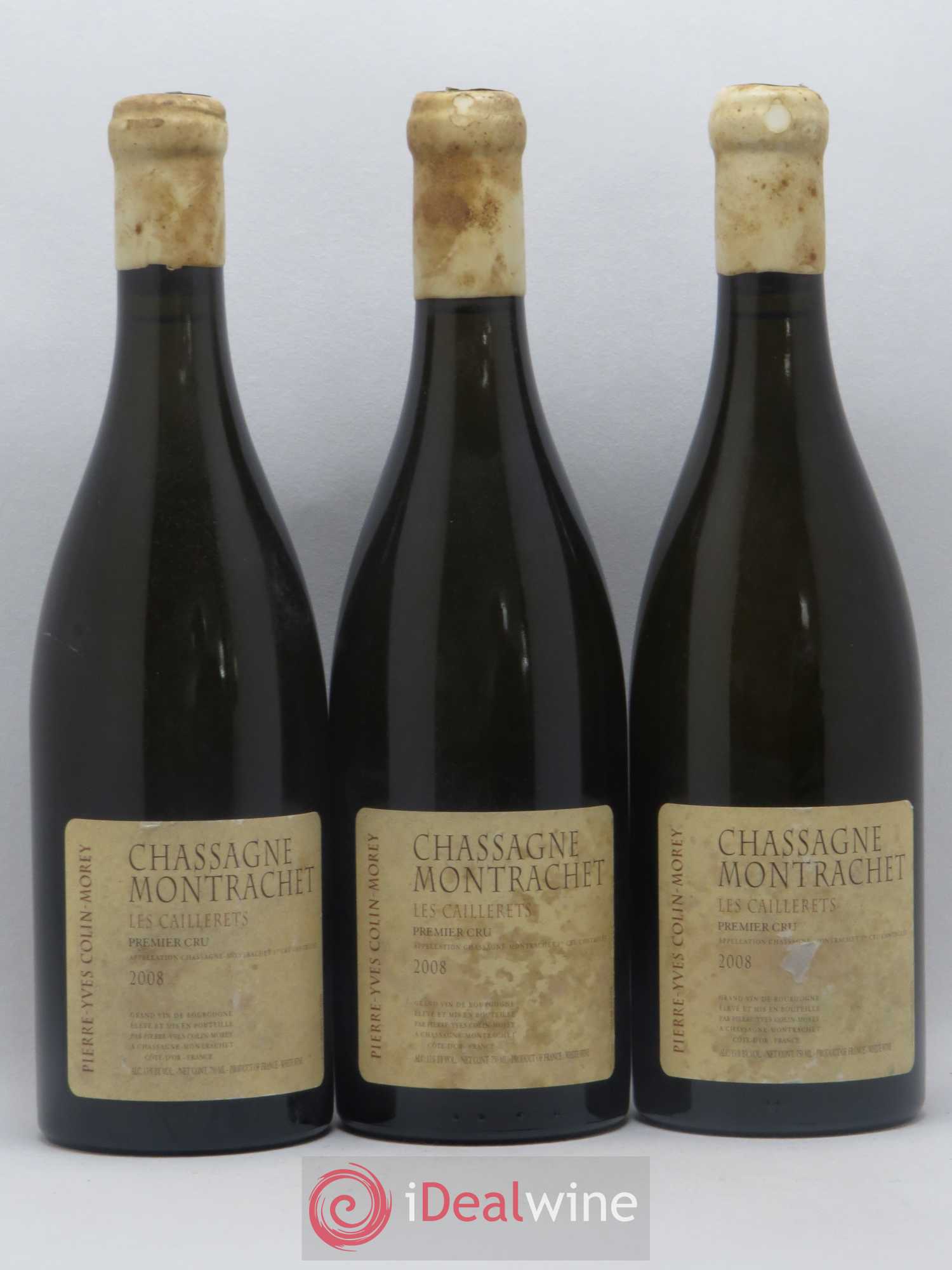 Chassagne-Montrachet 1er Cru Les Caillerets Pierre-Yves Colin Morey 2008 - Lot de 3 bouteilles - 0