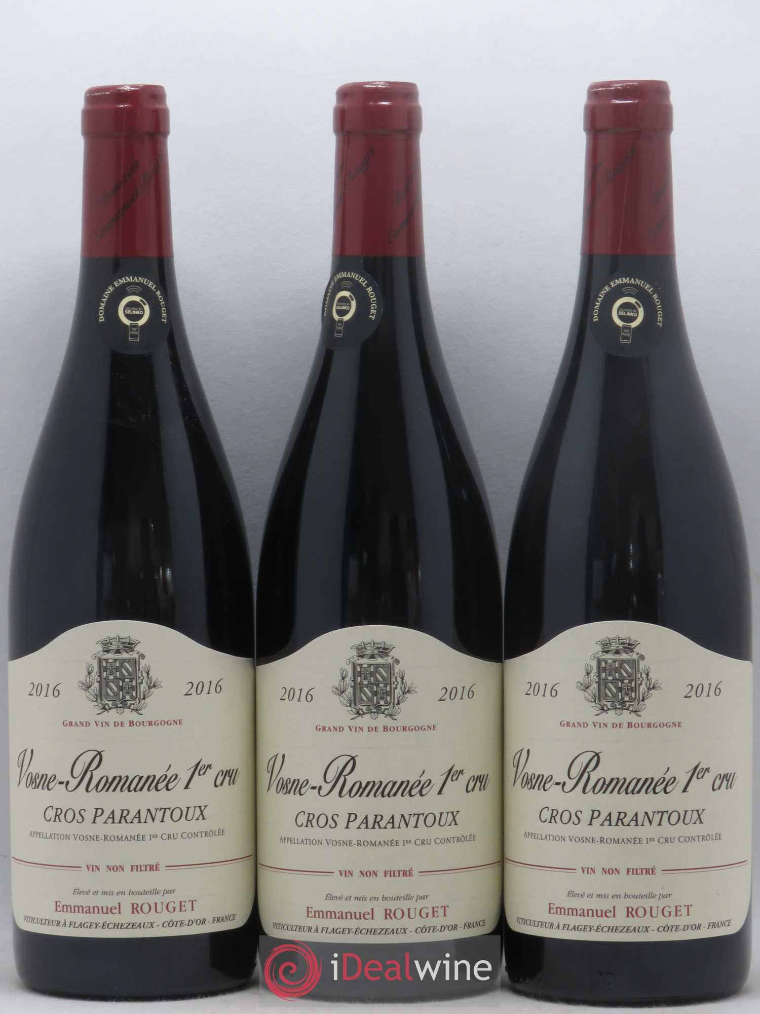 Vosne-Romanée 1er Cru Cros Parantoux Emmanuel Rouget 2016 - Lot de 3 bouteilles - 0
