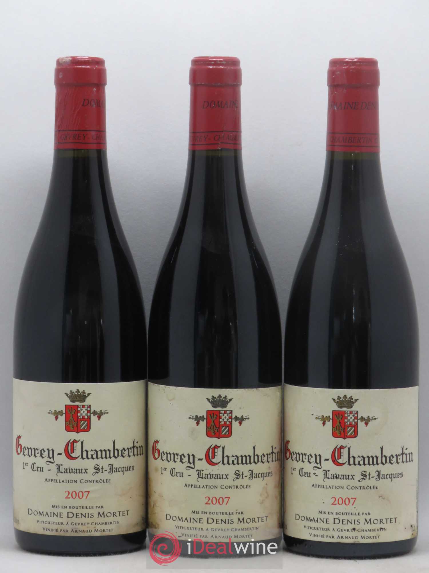 Gevrey-Chambertin 1er Cru Lavaux Saint Jacques Denis Mortet (Domaine) 2007 - Lot de 3 bouteilles - 0