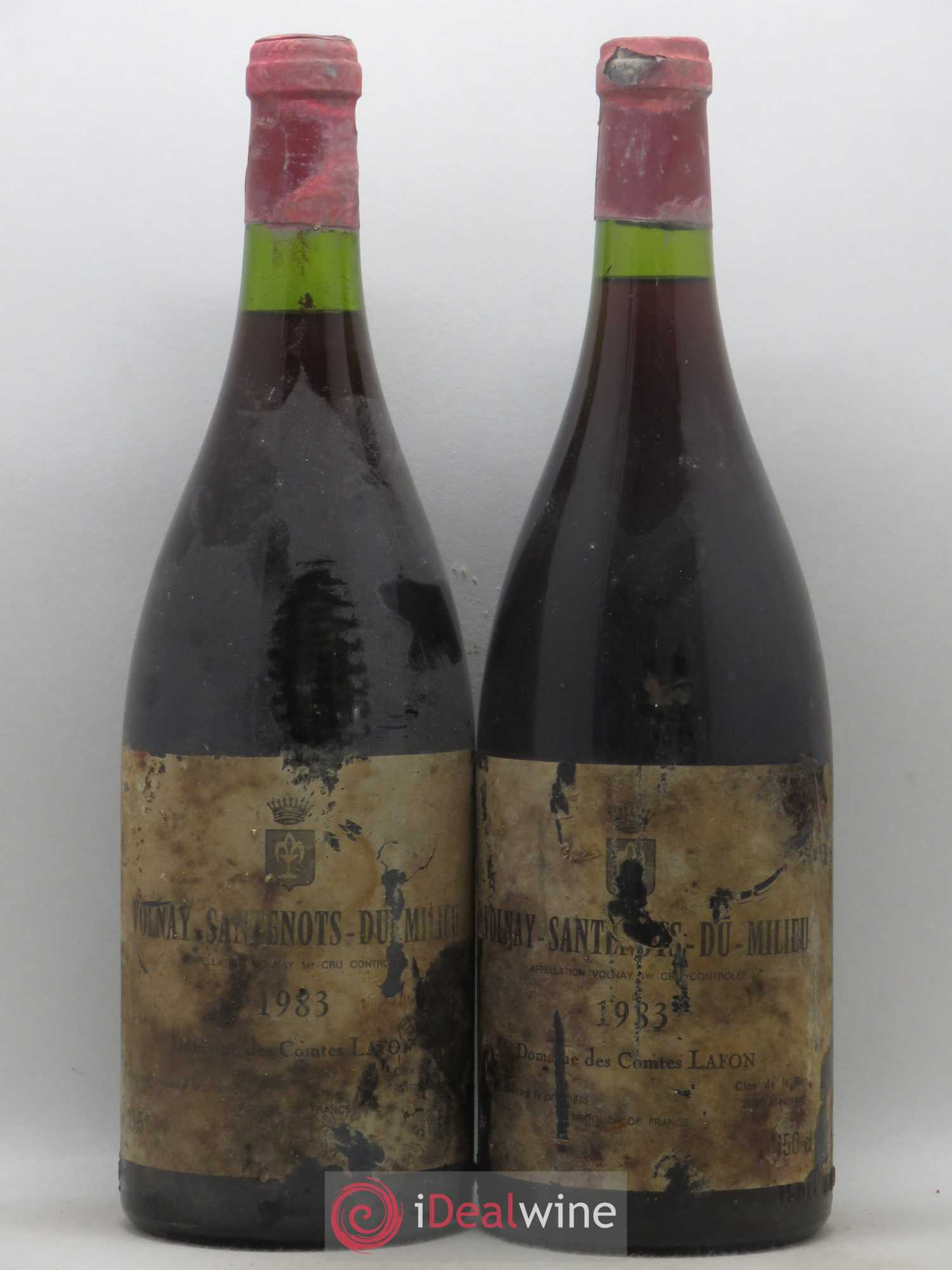 Volnay 1er Cru Santenots du Milieu Comtes Lafon (Domaine des) 1983 - Lot de 2 magnums - 0