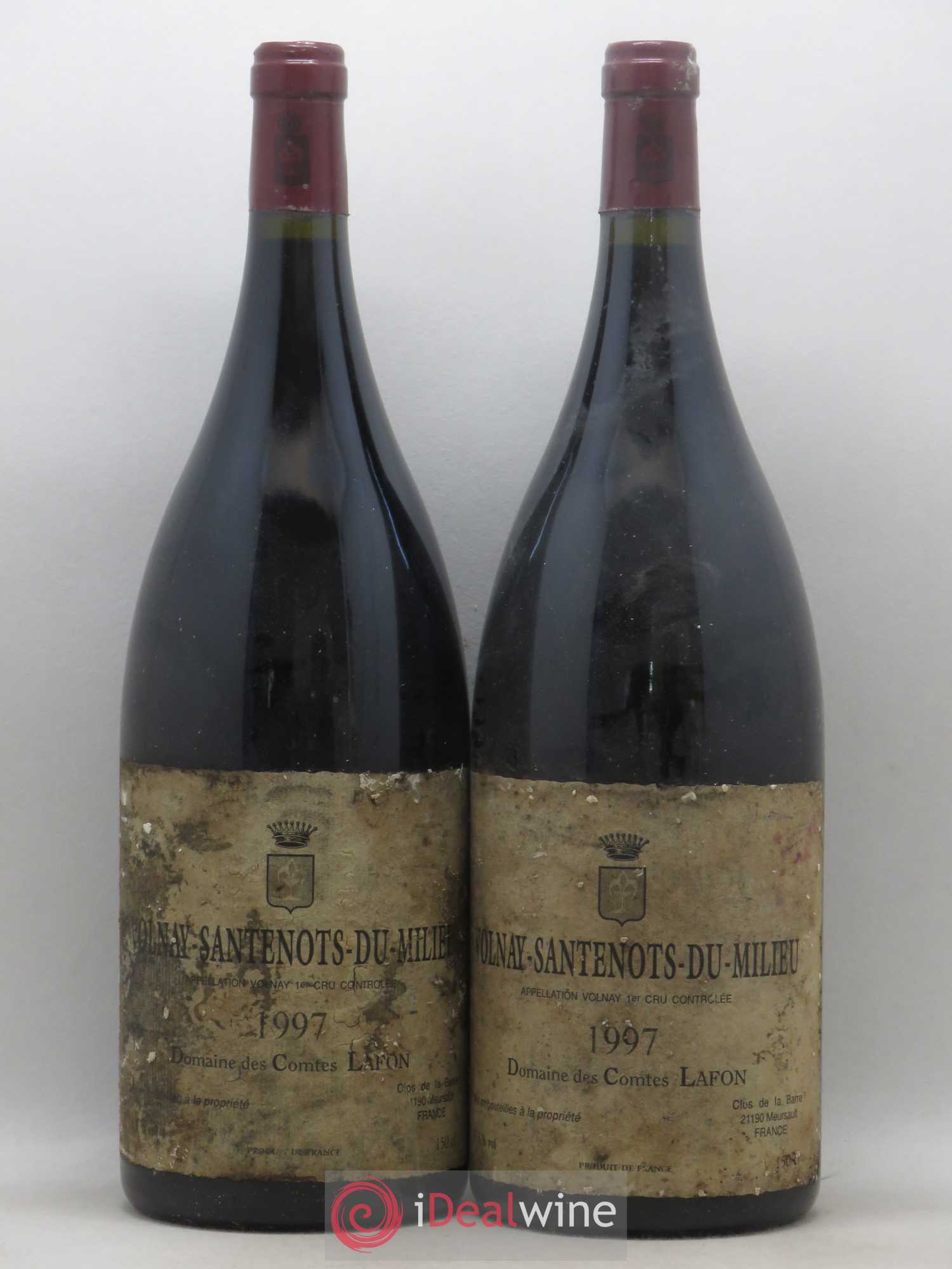 Volnay 1er Cru Santenots du Milieu Comtes Lafon (Domaine des) 1997 - Lot de 2 magnums - 0