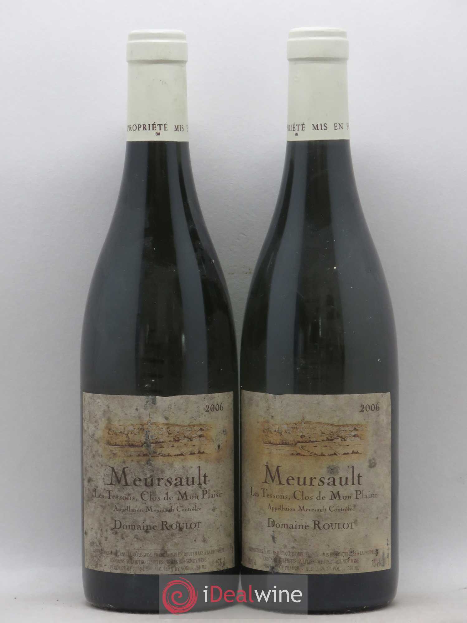 Meursault Les Tessons Clos de Mon plaisir Roulot (Domaine) 2006 - Lot de 2 bouteilles - 0
