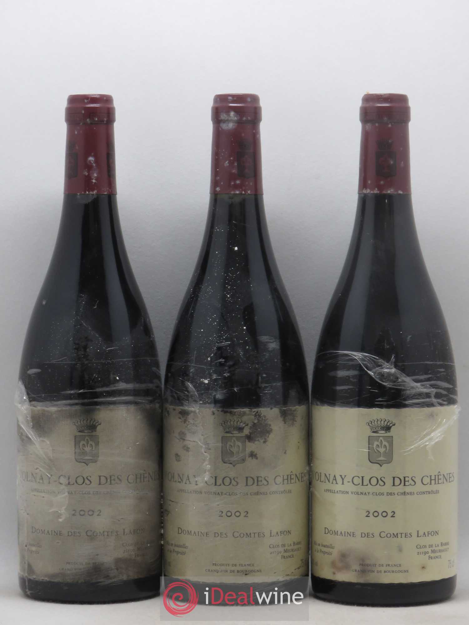 Volnay 1er Cru Clos des Chênes Comtes Lafon (Domaine des) 2002 - Lot de 3 bouteilles - 0