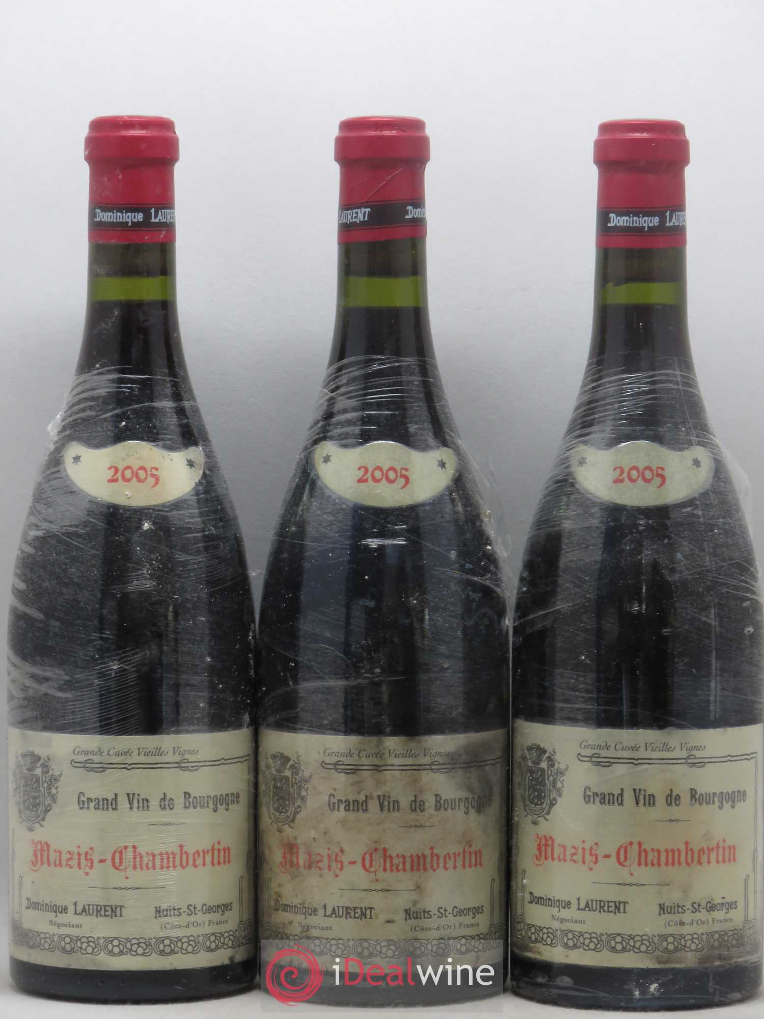 Mazis-Chambertin Grand Cru Dominique Laurent Cuvée B Grande Cuvée Vieilles Vignes 2005 - Posten von 3 Flaschen - 0