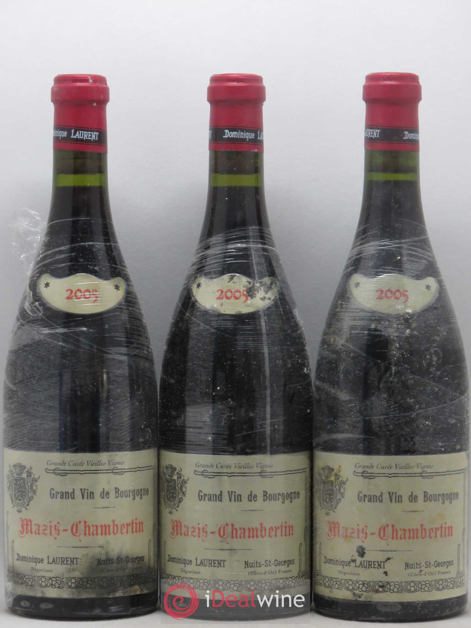 Mazis-Chambertin Grand Cru Dominique Laurent Cuvée B Grande Cuvée Vieilles Vignes 2005 - Lotto di 3 bottiglie - 0