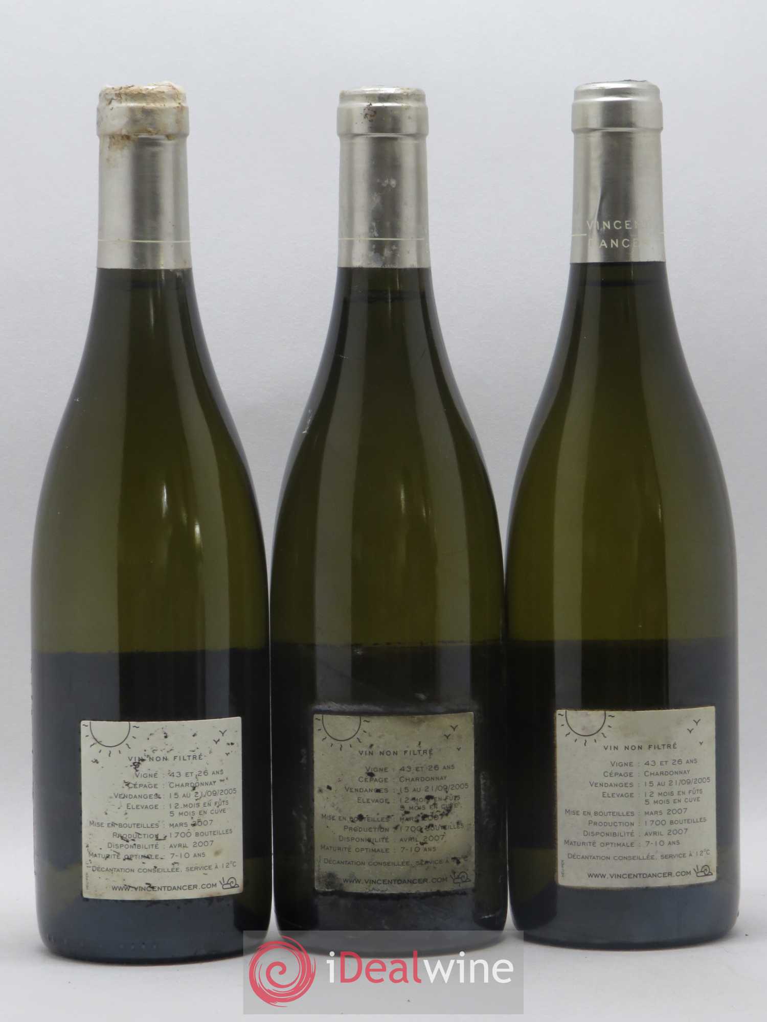 Meursault 1er Cru Perrières Vincent Dancer 2005 - Lot de 3 bouteilles - 1