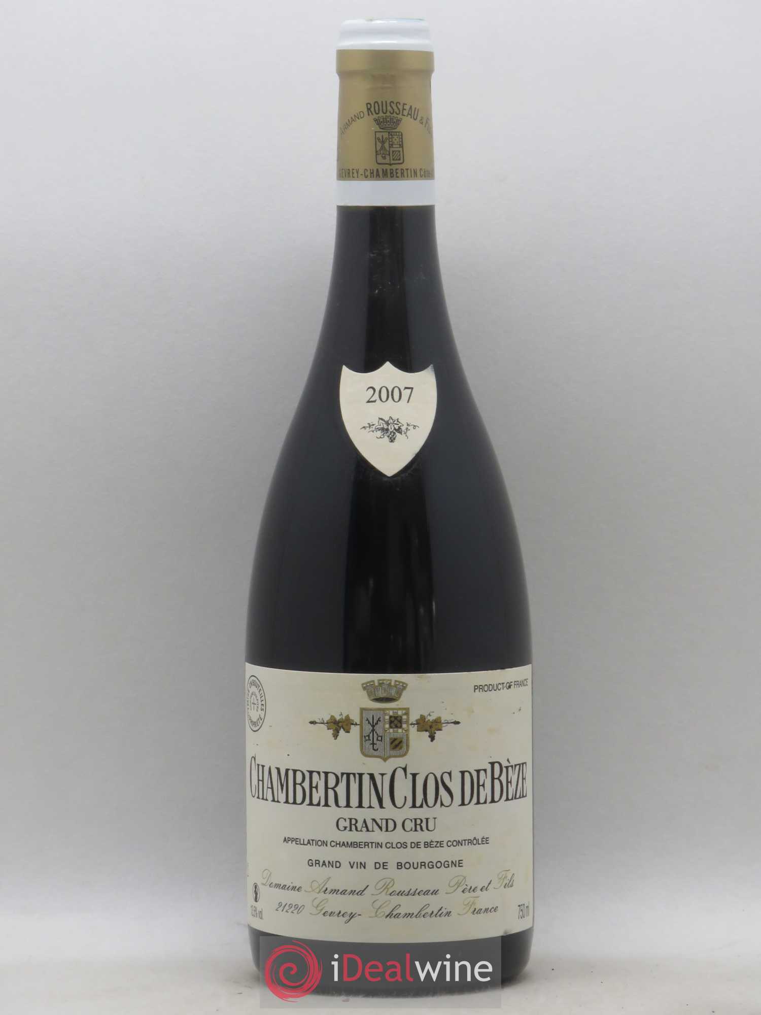 Chambertin Clos de Bèze Grand Cru Armand Rousseau (Domaine) 2007 - Lot de 1 bouteille - 0