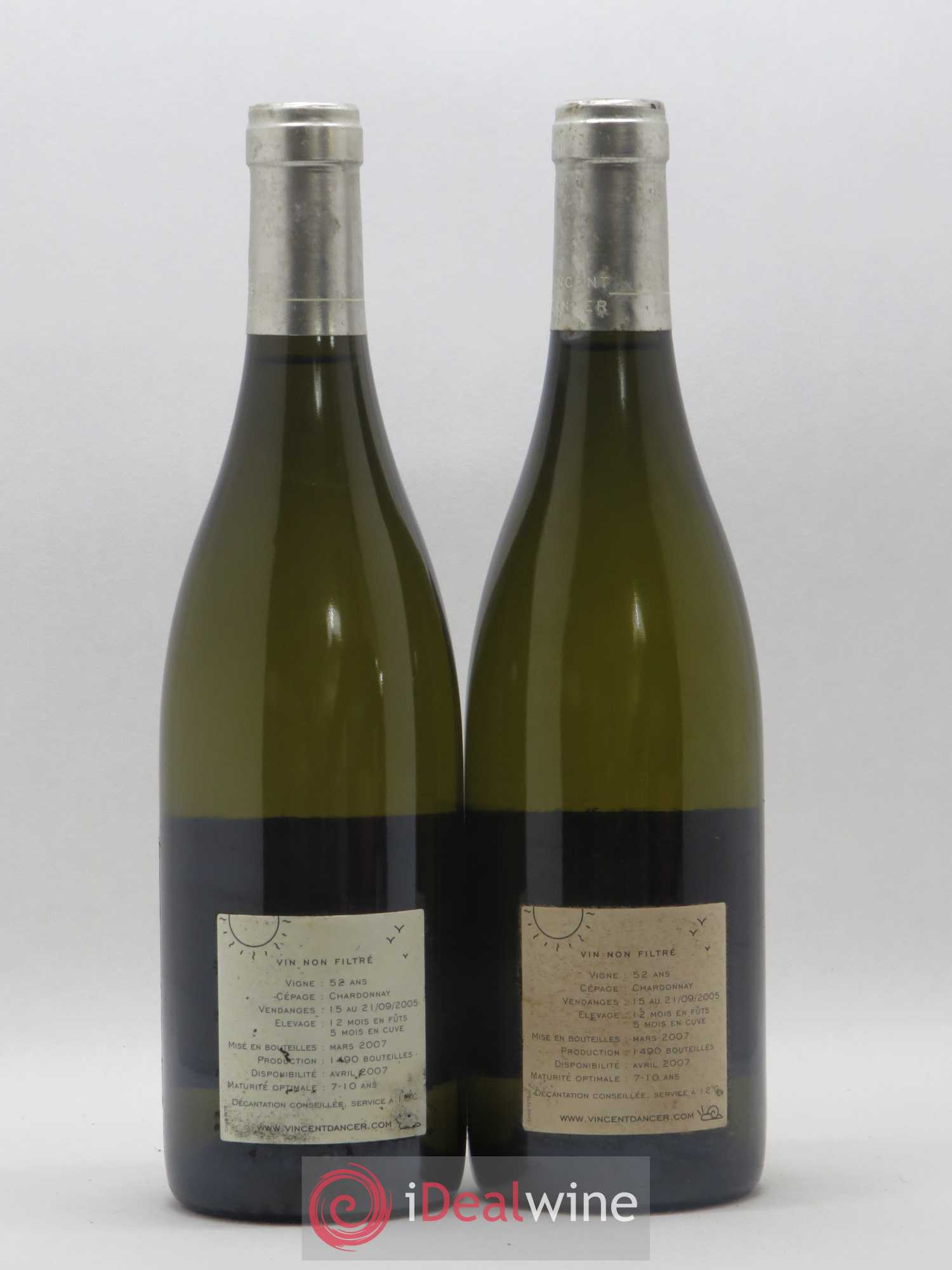 Chassagne-Montrachet 1er Cru (Morgeot) Tête du Clos Vincent Dancer 2005 - Lot de 2 bouteilles - 1