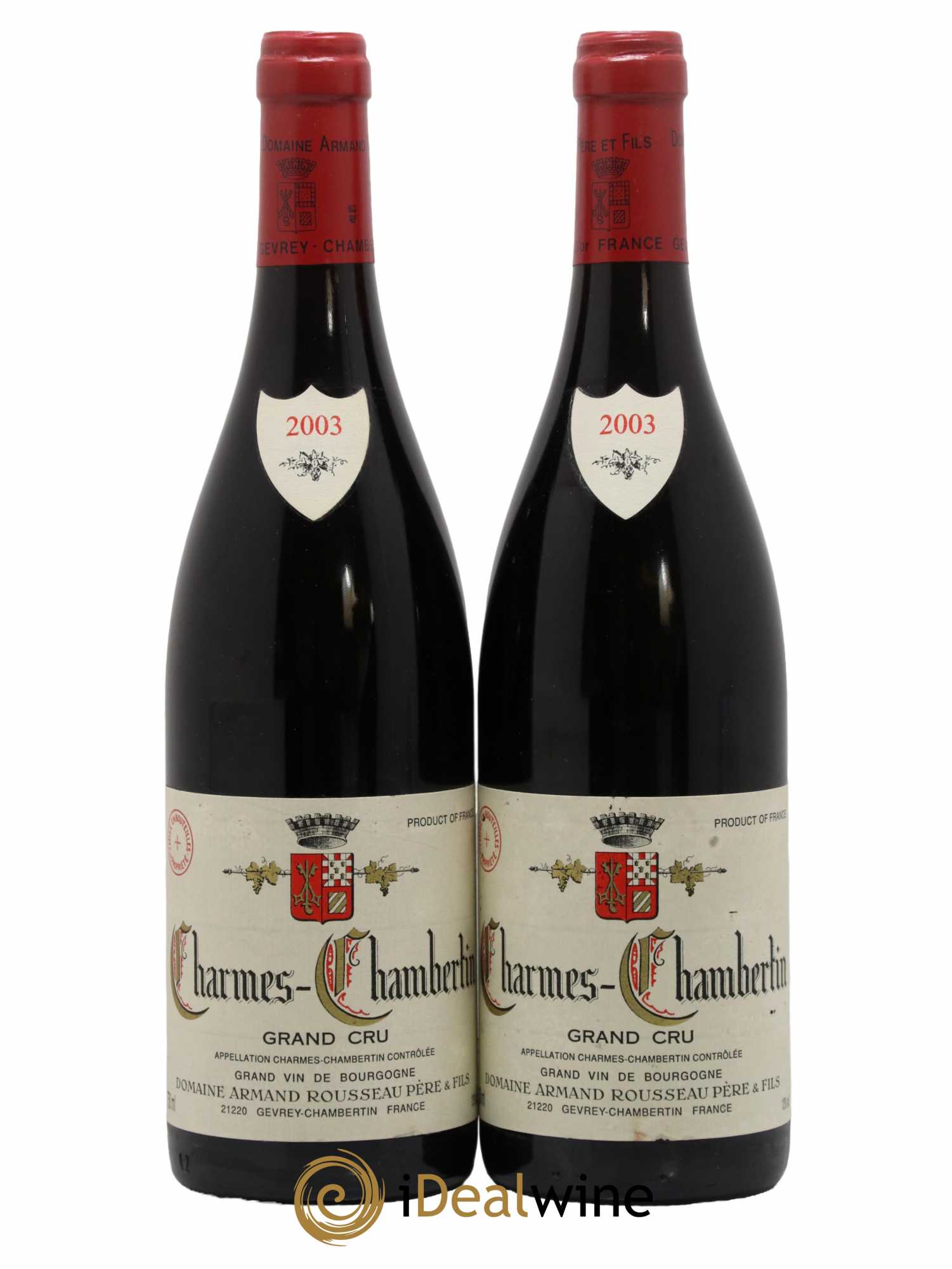 Charmes-Chambertin Grand Cru Armand Rousseau (Domaine) 2003 - Lot de 2 bouteilles - 0