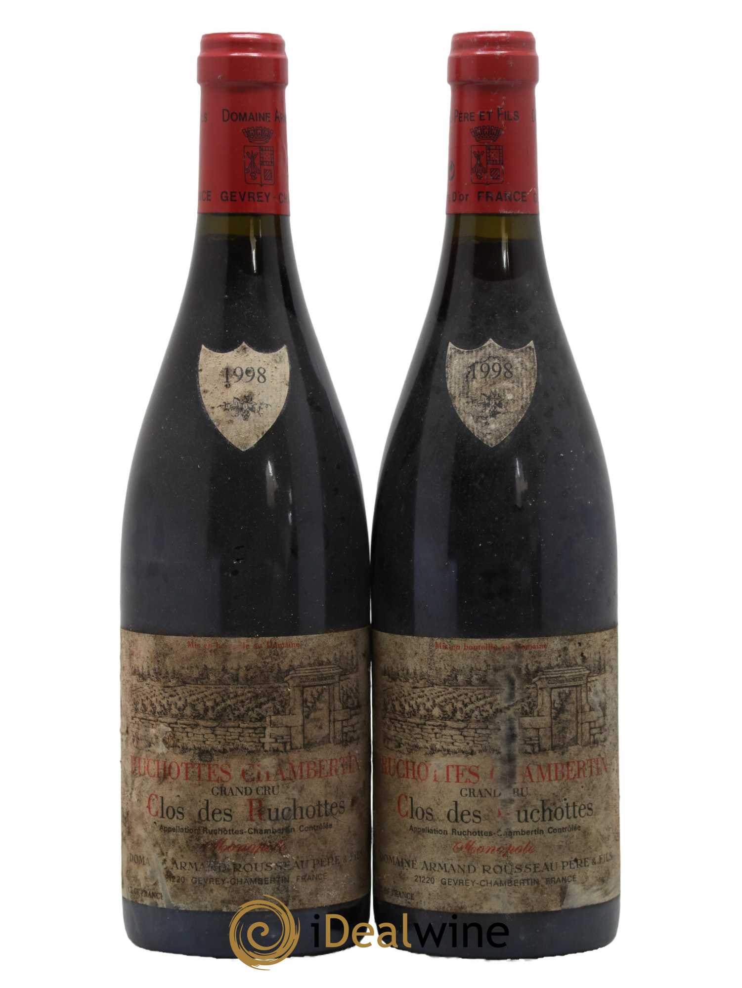 Ruchottes-Chambertin Grand Cru Clos des Ruchottes Armand Rousseau (Domaine) 1998 - Lot de 2 bouteilles - 0