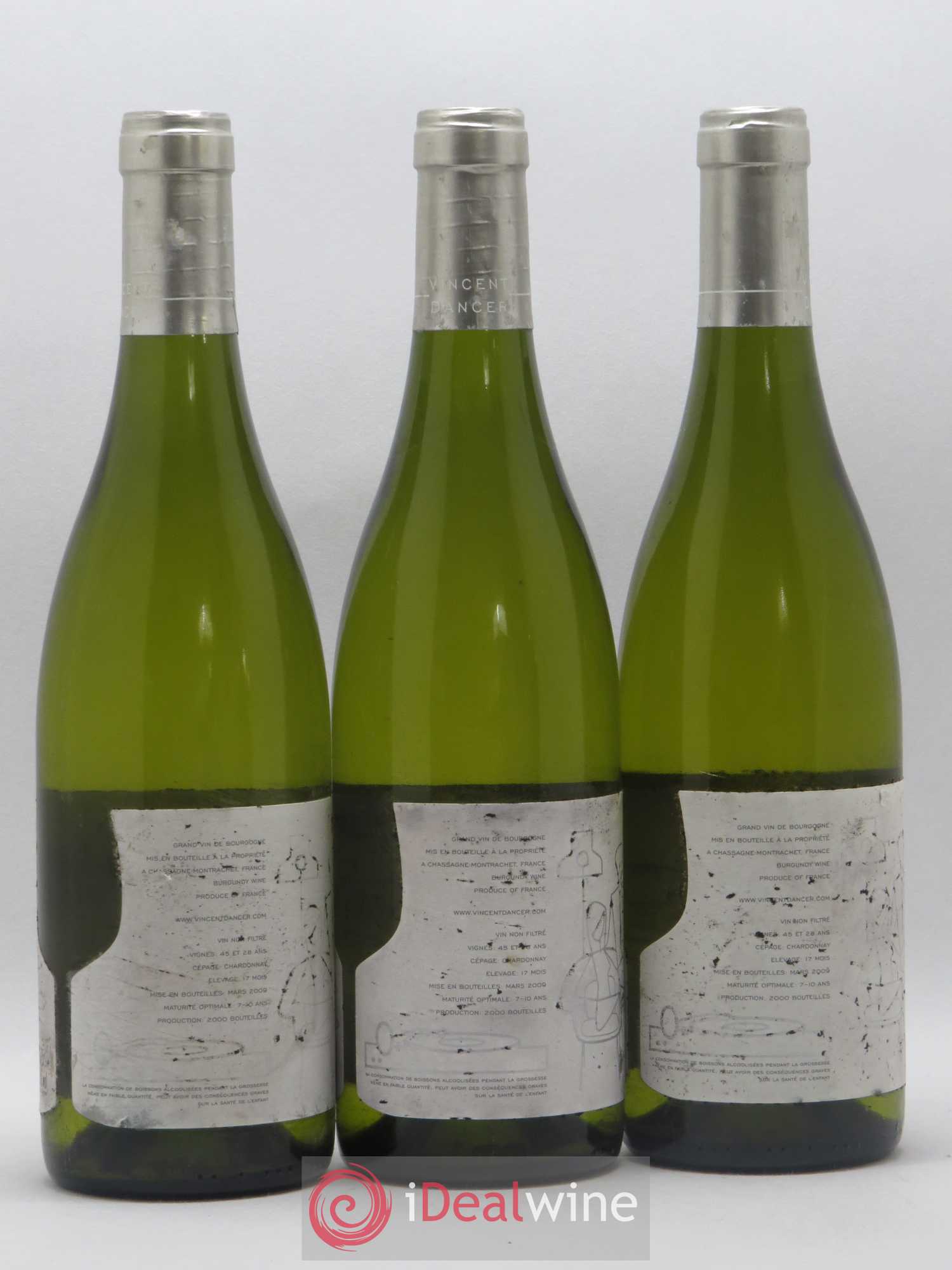 Meursault 1er Cru Perrières Vincent Dancer 2007 - Lot de 3 bouteilles - 1