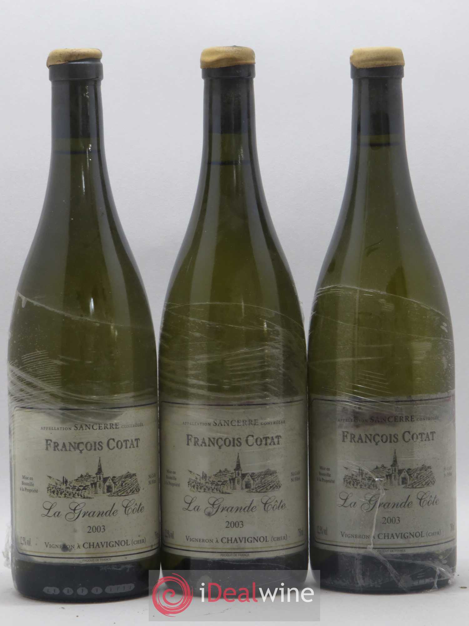 Sancerre La Grande Côte François Cotat 2003 - Lot de 3 bouteilles - 0