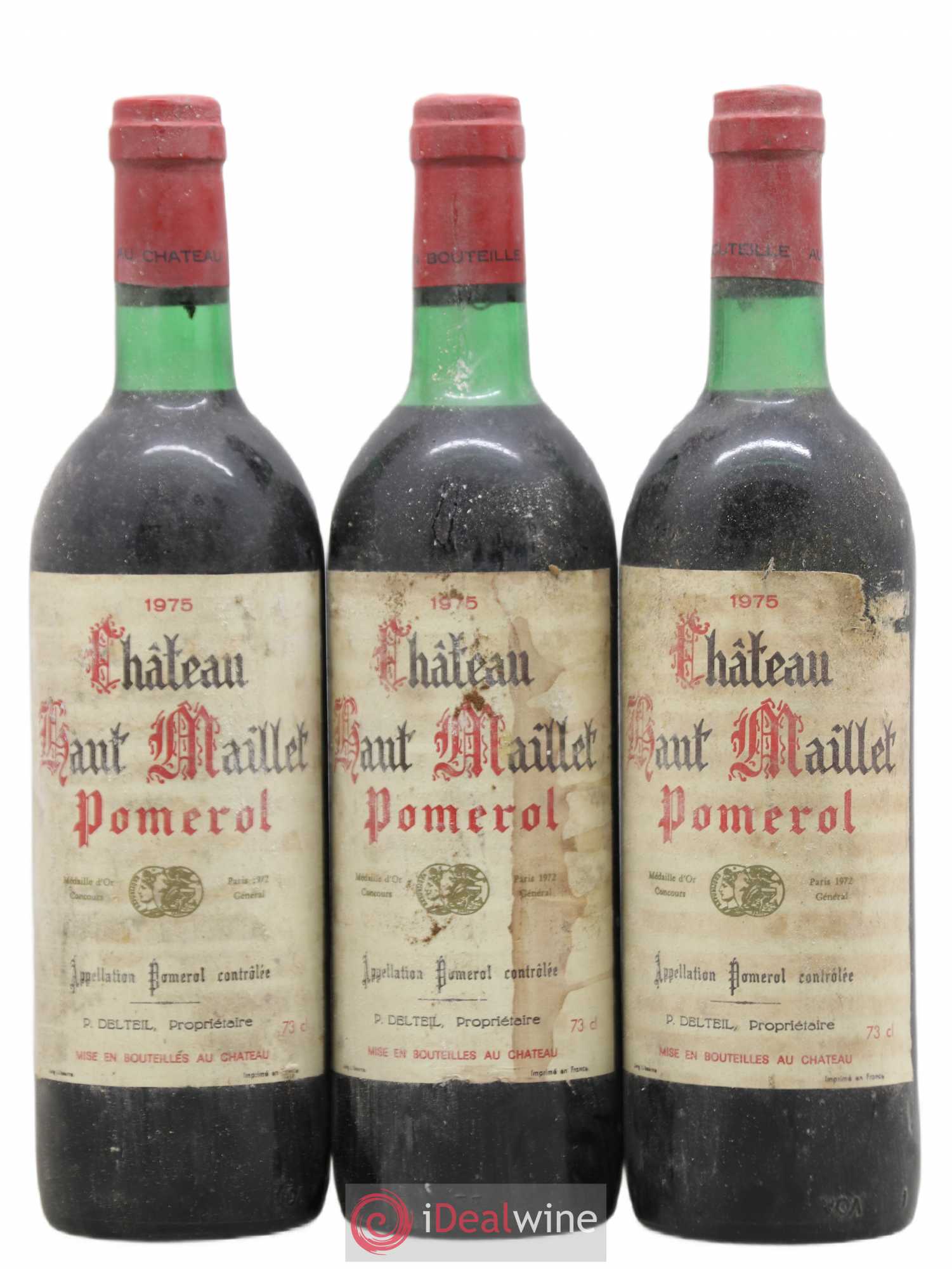 Château Haut-Maillet 1975 - Lot de 3 bouteilles - 0