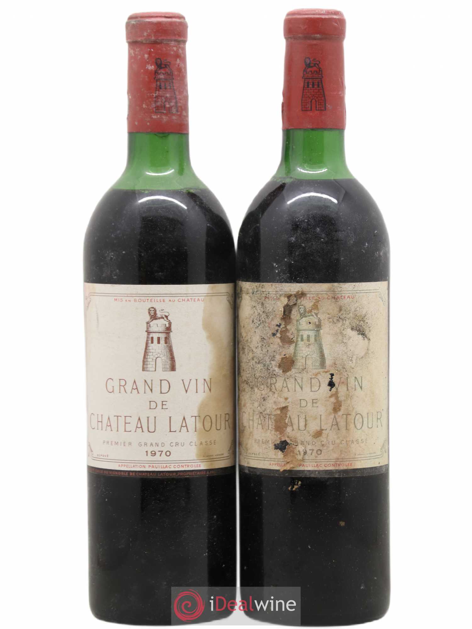 Château Latour 1er Grand Cru Classé 1970 - Lot de 2 bouteilles - 0