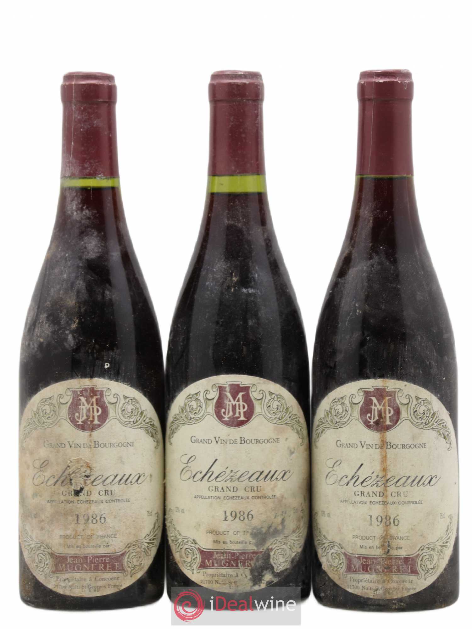 Echezeaux Grand Cru Domaine Jean-Pierre Mugneret 1986 - Lot de 3 bouteilles - 0