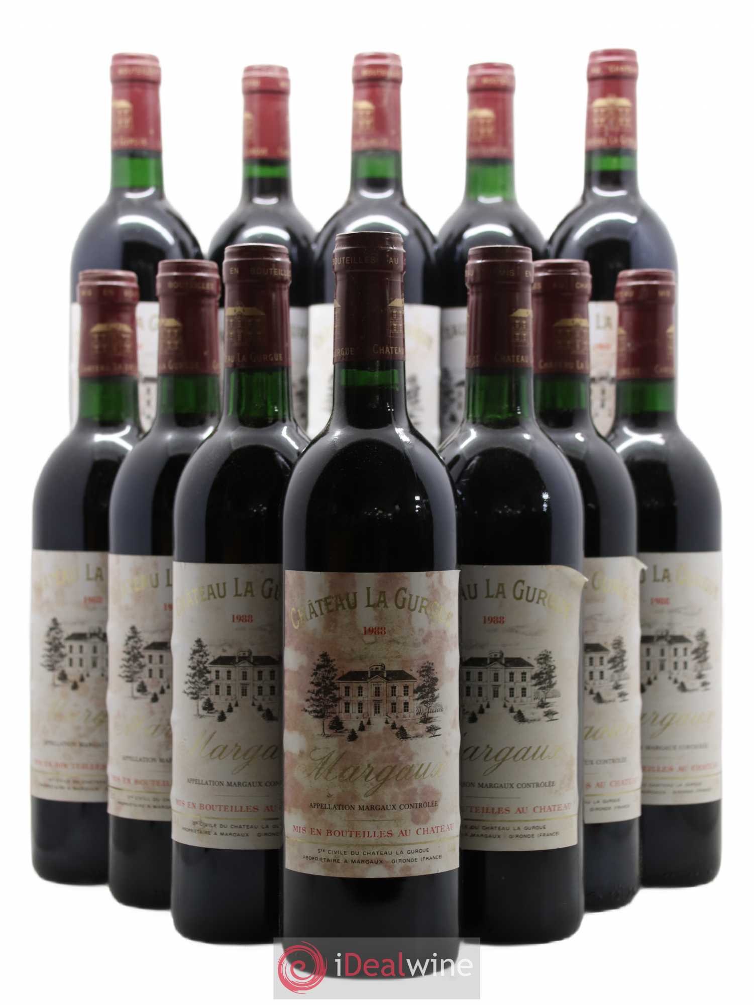 Château la Gurgue Cru Bourgeois 1988 - Lot de 12 bouteilles - 0