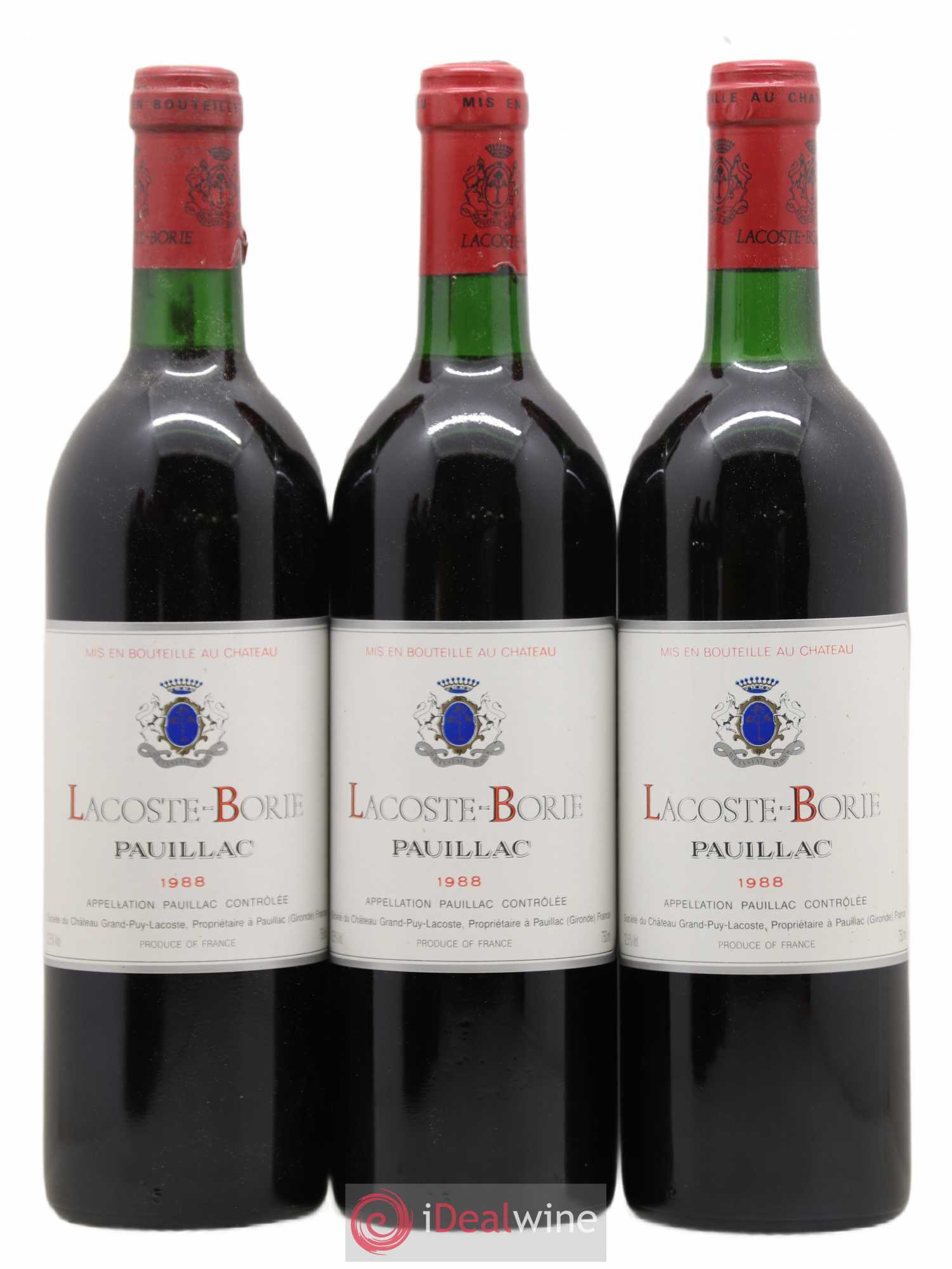 Lacoste Borie 1988 - Lot de 6 bouteilles - 1