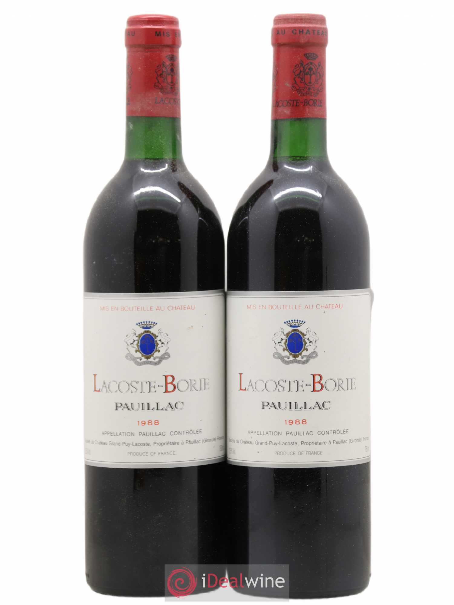Lacoste Borie 1988 - Lot de 2 bouteilles - 0