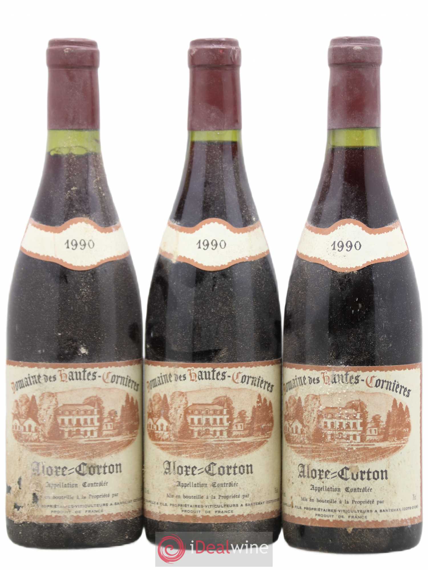Aloxe-Corton Domaine des Hautes Cornières 1990 - Lot de 3 bouteilles - 0