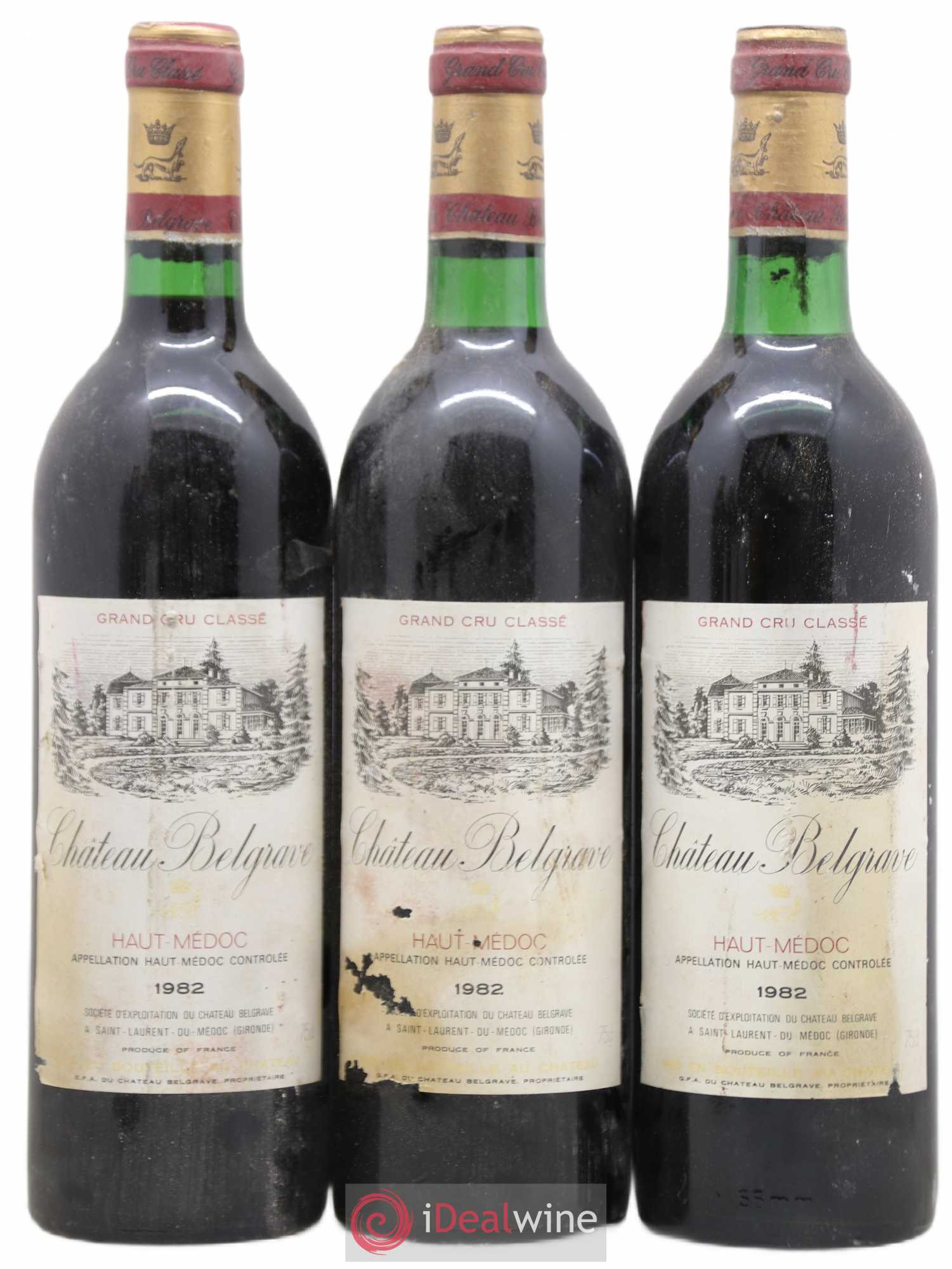 Château Belgrave 5ème Grand Cru Classé 1982 - Lot de 6 bouteilles - 1