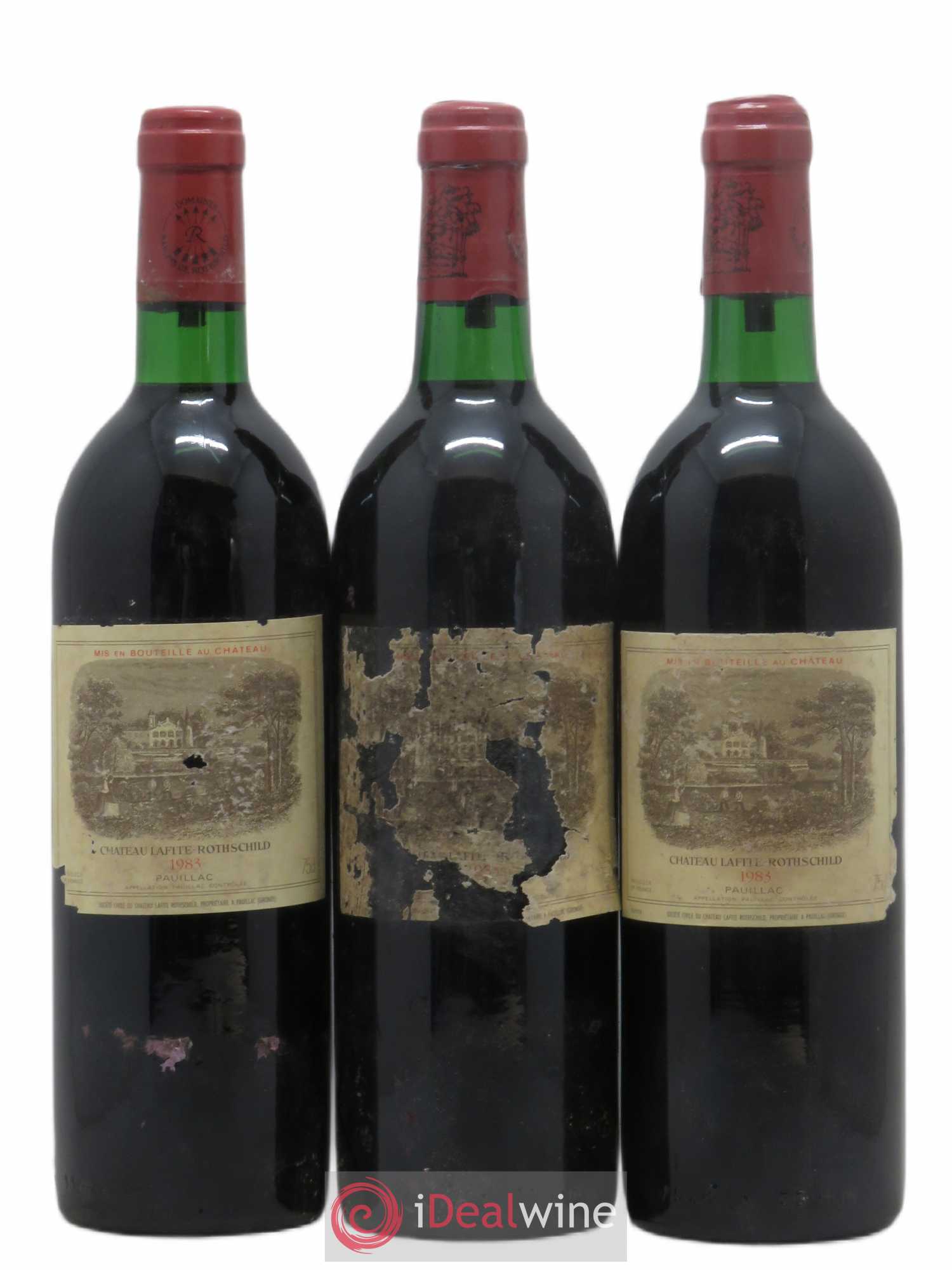 Château Lafite Rothschild 1er Grand Cru Classé (sans prix de réserve) 1983 - Lot de 3 bouteilles - 0