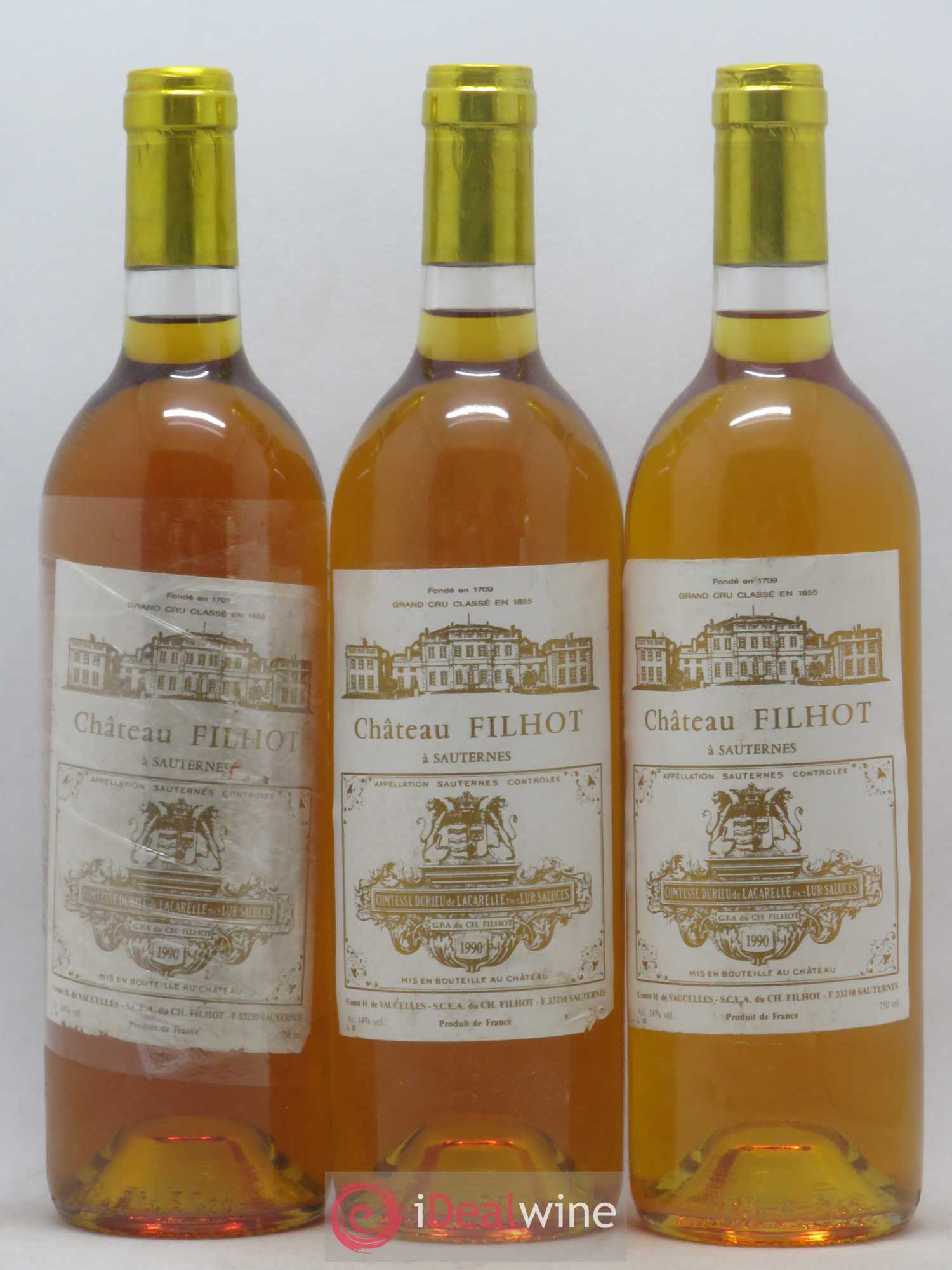 Château Filhot 2ème Grand Cru Classé 1990 - Lotto di 12 bottiglie - 1