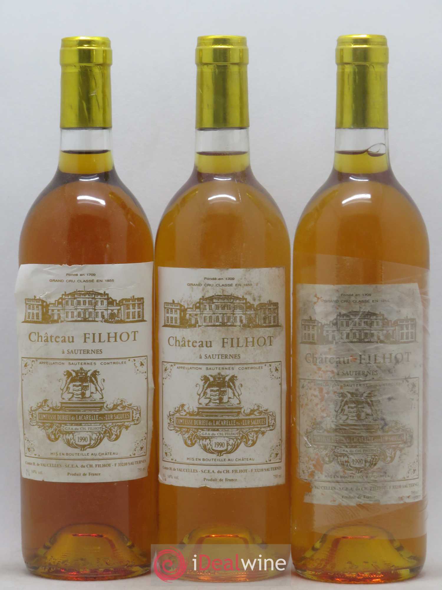 Château Filhot 2ème Grand Cru Classé 1990 - Lotto di 12 bottiglie - 2