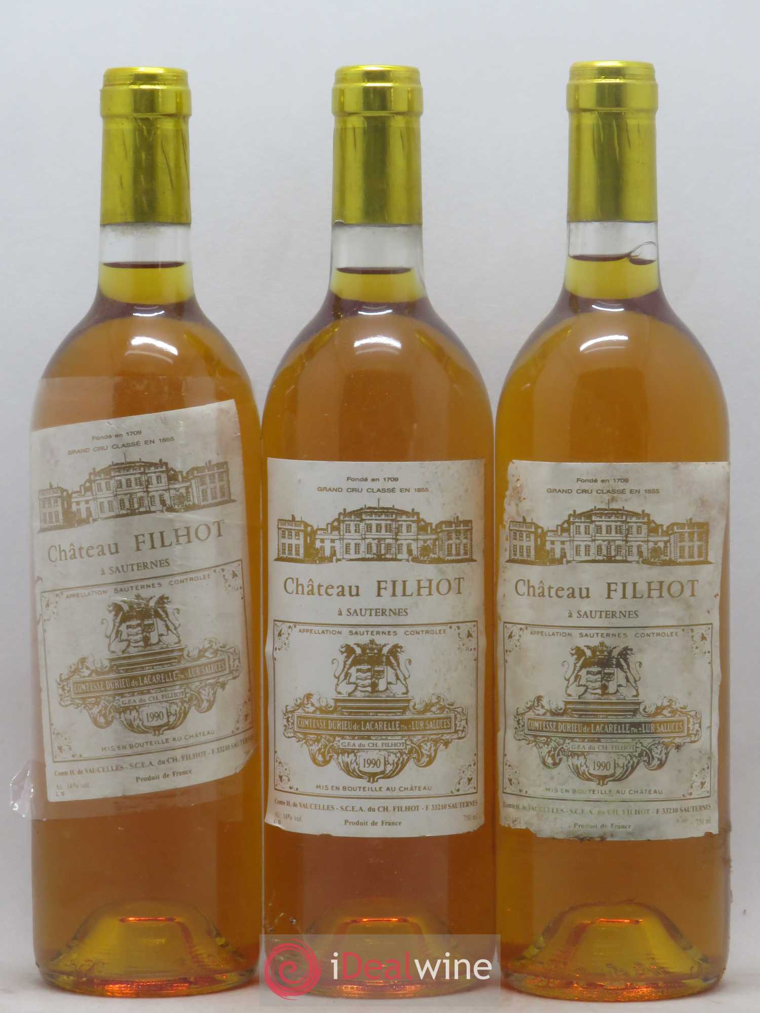 Château Filhot 2ème Grand Cru Classé 1990 - Lotto di 12 bottiglie - 3