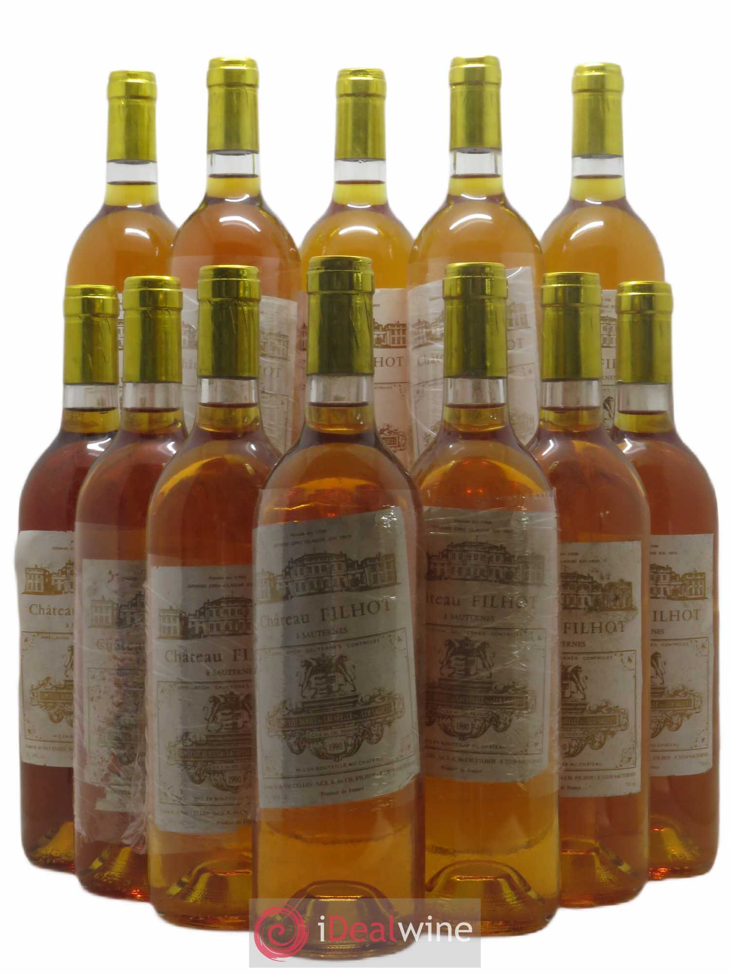 Château Filhot 2ème Grand Cru Classé 1990 - Lotto di 12 bottiglie - 0