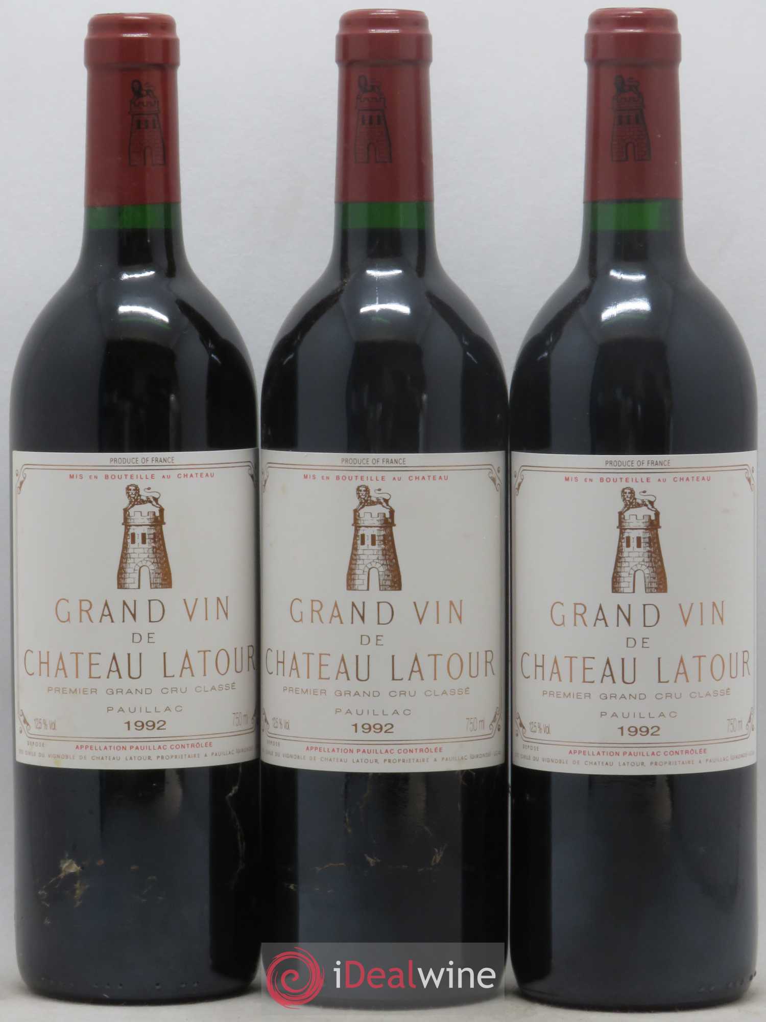 Château Latour 1er Grand Cru Classé 1992 - Lot de 6 bouteilles - 1