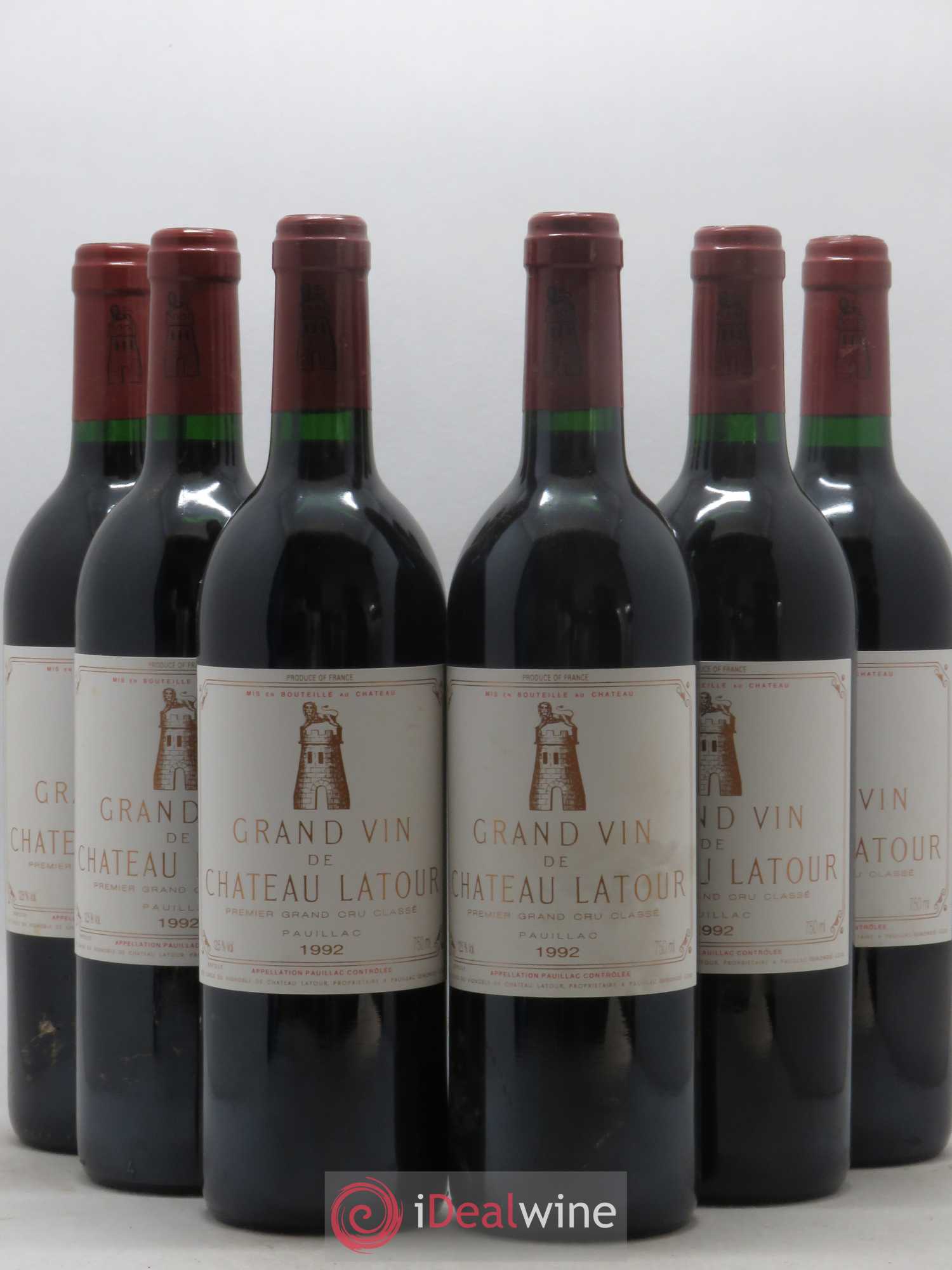 Château Latour 1er Grand Cru Classé 1992 - Lot de 6 bouteilles - 0