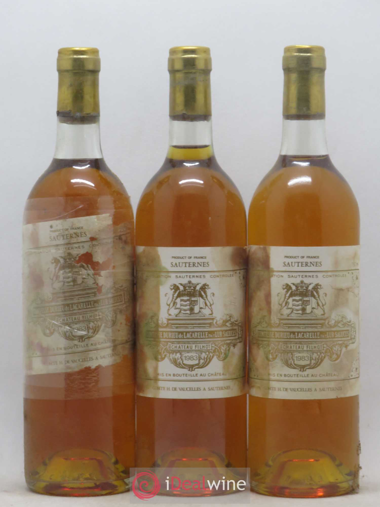 Château Filhot 2ème Grand Cru Classé  (senza prezzo di riserva) 1983 - Lotto di 12 bottiglie - 2