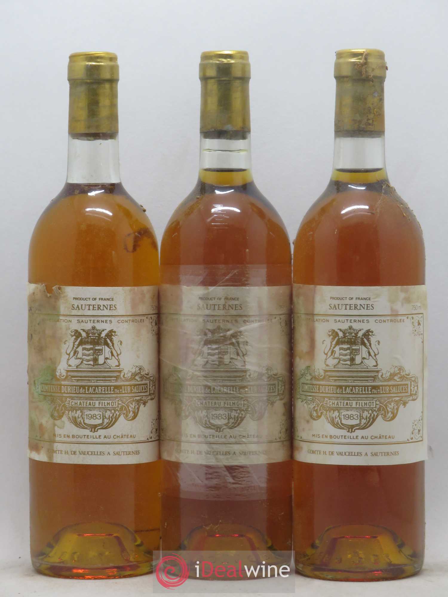 Château Filhot 2ème Grand Cru Classé  (senza prezzo di riserva) 1983 - Lotto di 12 bottiglie - 4
