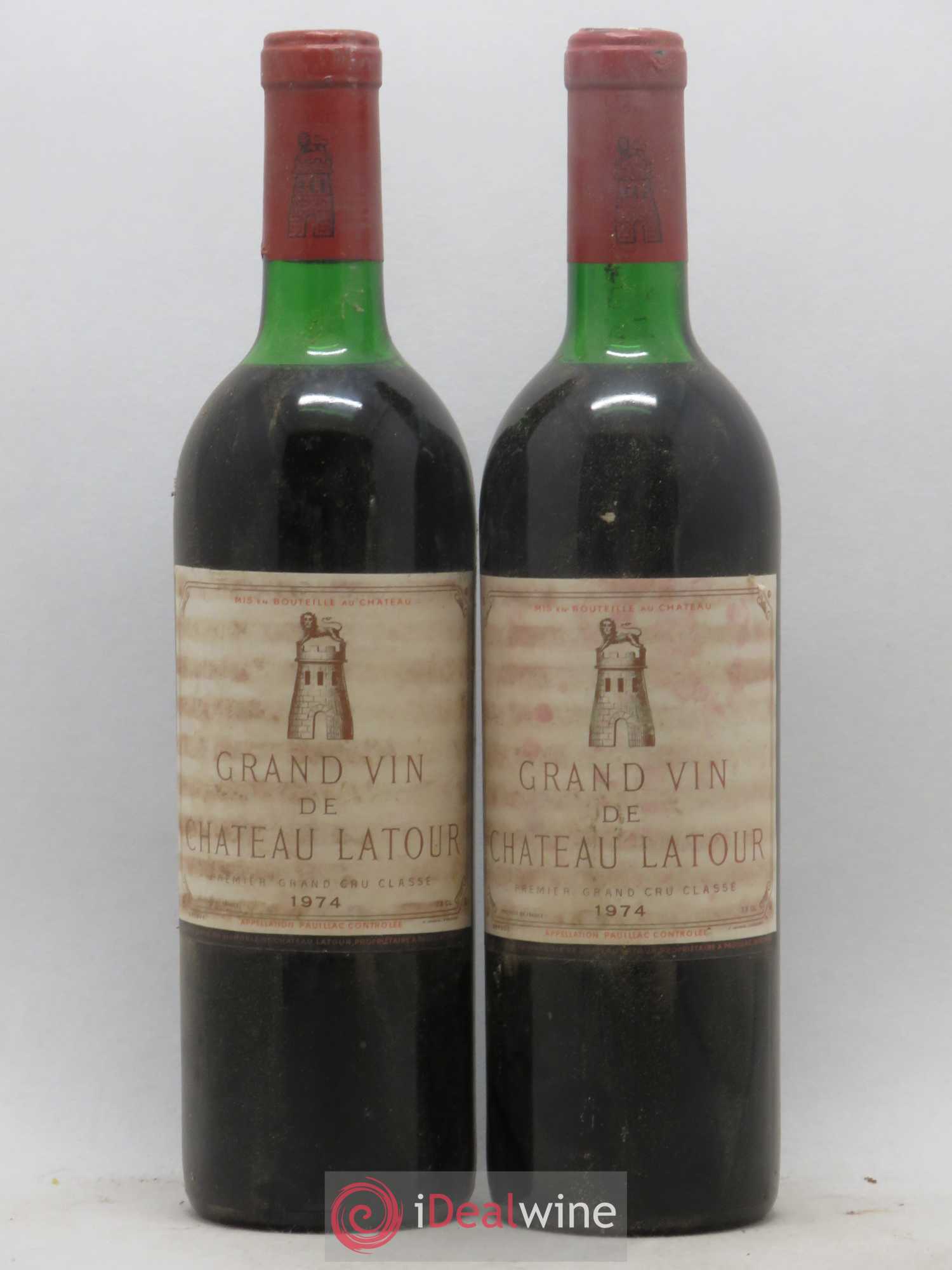 Château Latour 1er Grand Cru Classé 1974 - Lot de 2 bouteilles - 0
