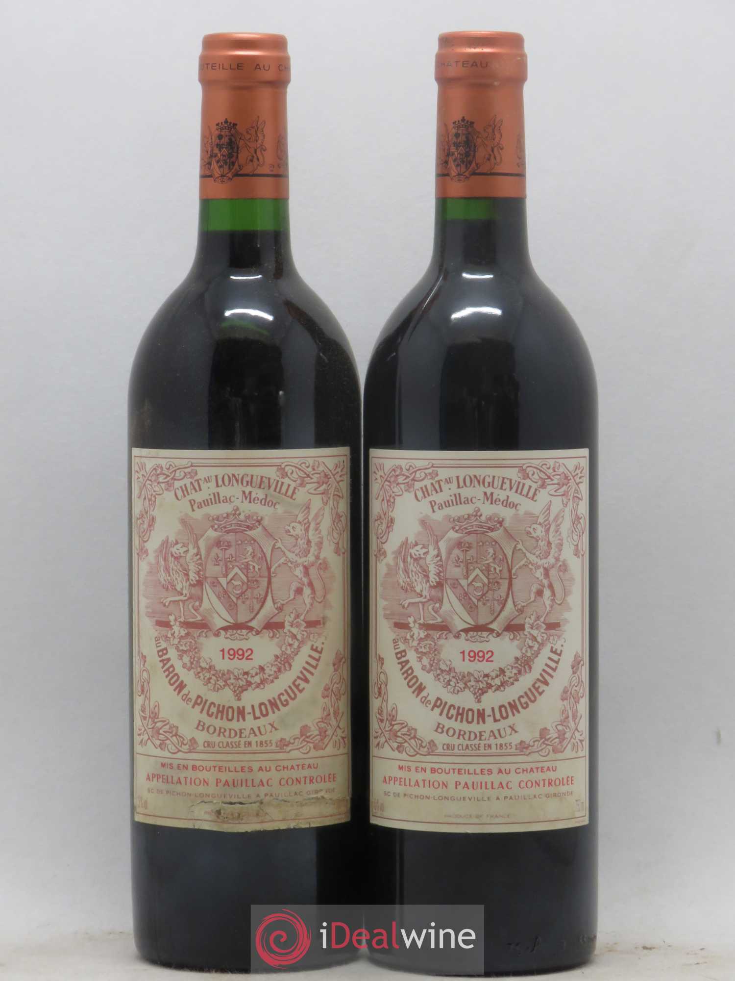 Pichon Longueville Baron 2ème Grand Cru Classé 1992 - Lot de 2 bouteilles - 0