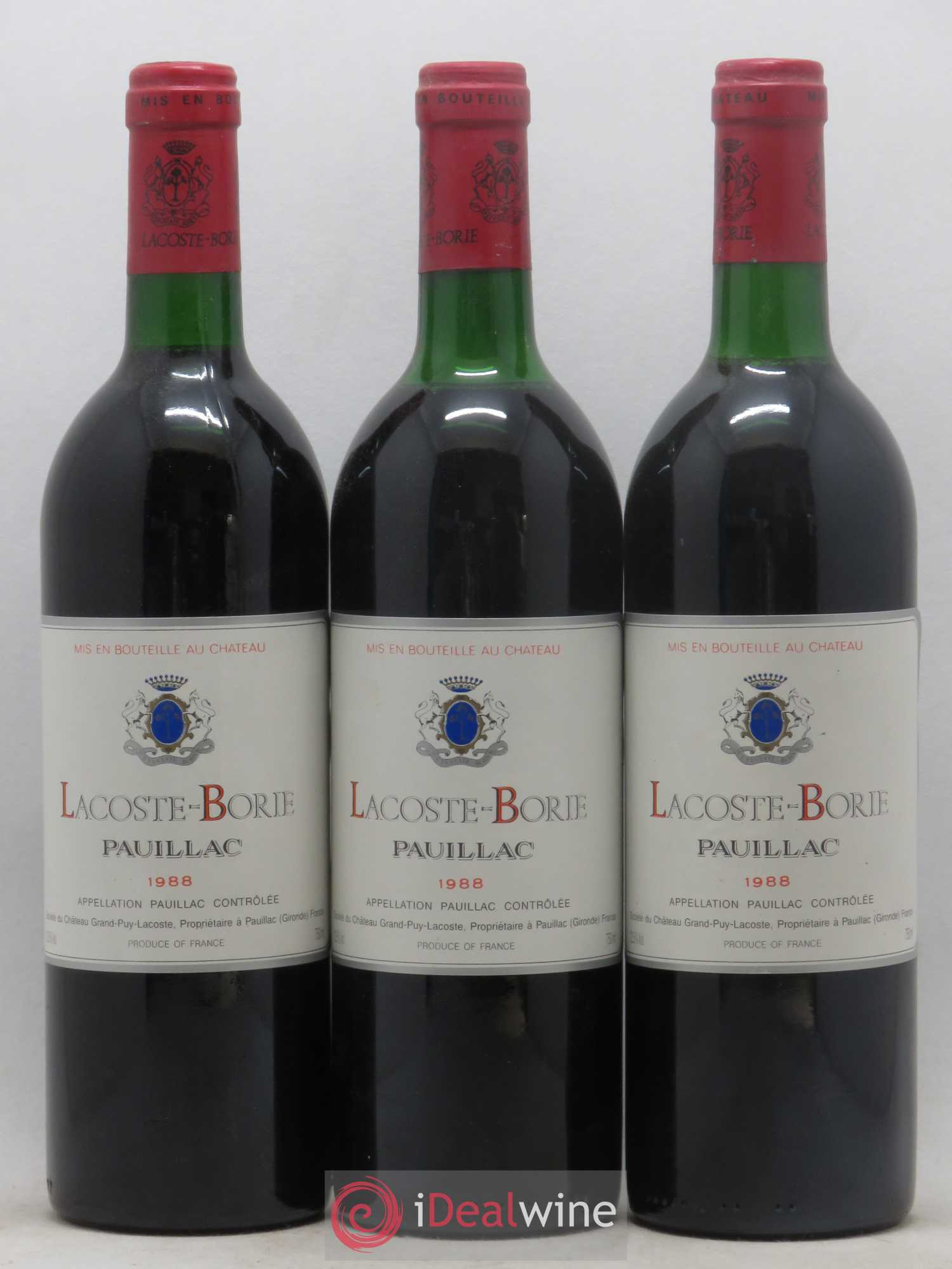 Lacoste Borie 1988 - Lot de 12 bouteilles - 1