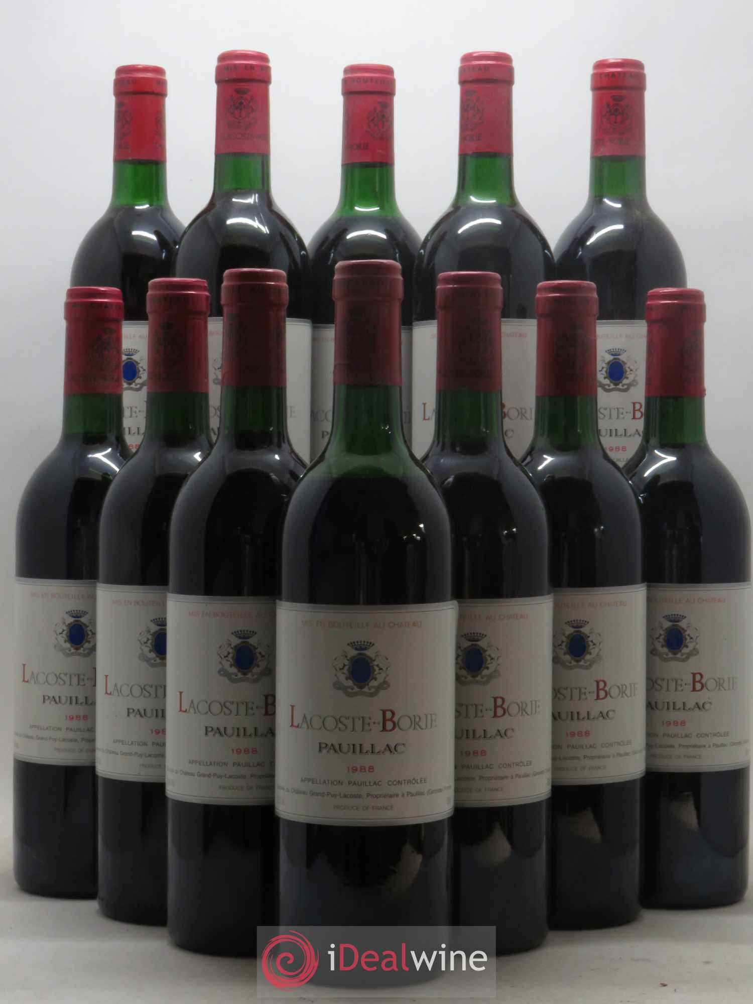 Lacoste Borie 1988 - Lot de 12 bouteilles - 0