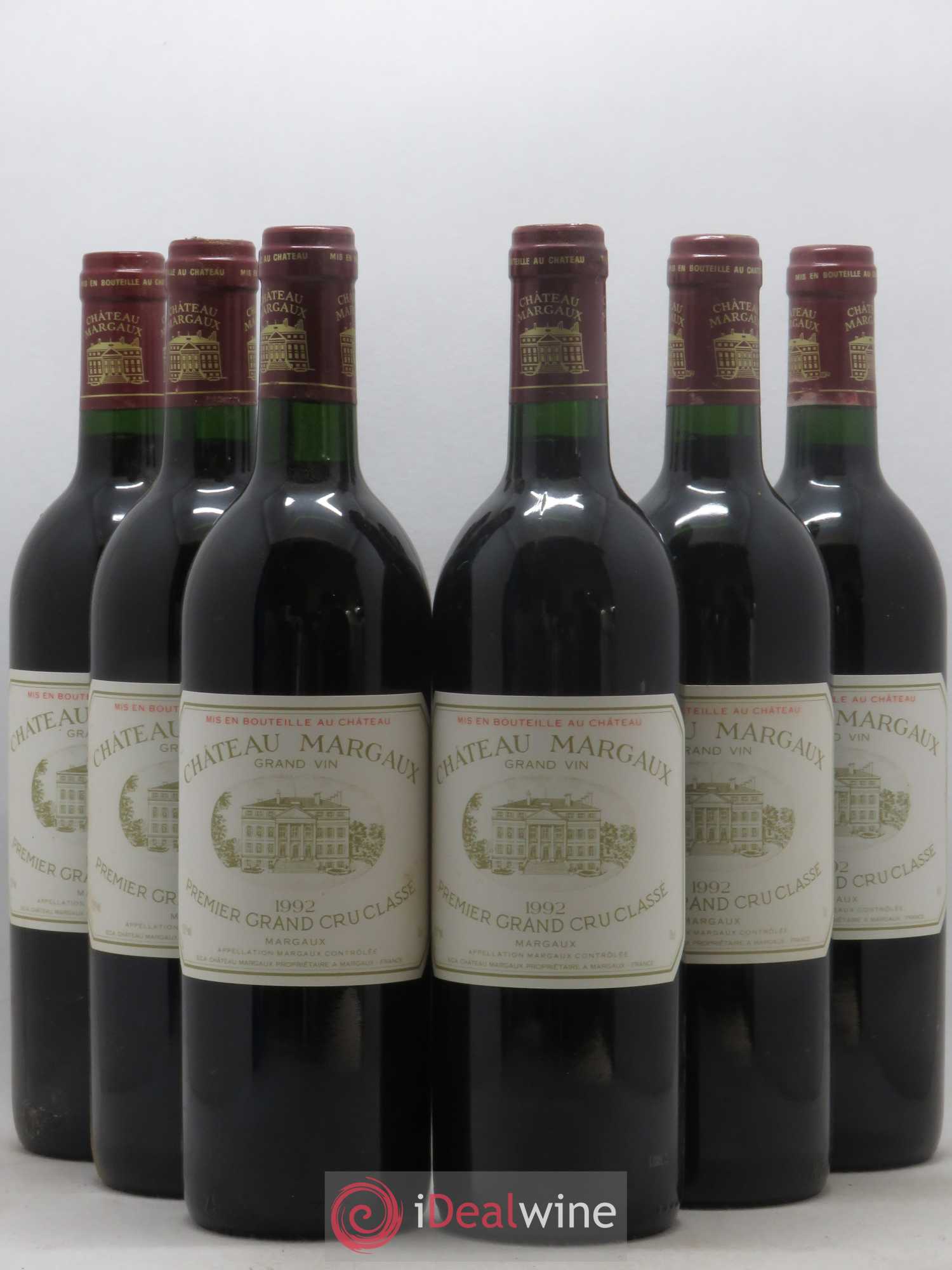 Château Margaux 1er Grand Cru Classé 1992 - Lot de 6 bouteilles - 0