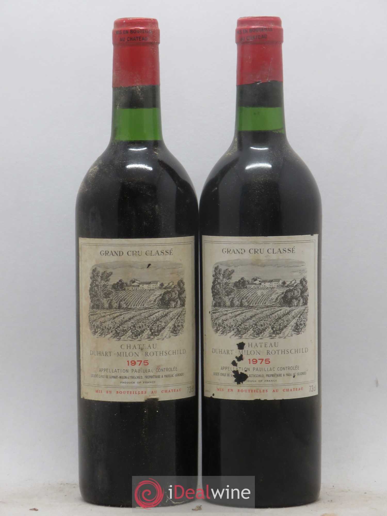 Château Duhart-Milon 4ème Grand Cru Classé 1975 - Lot de 2 bouteilles - 0