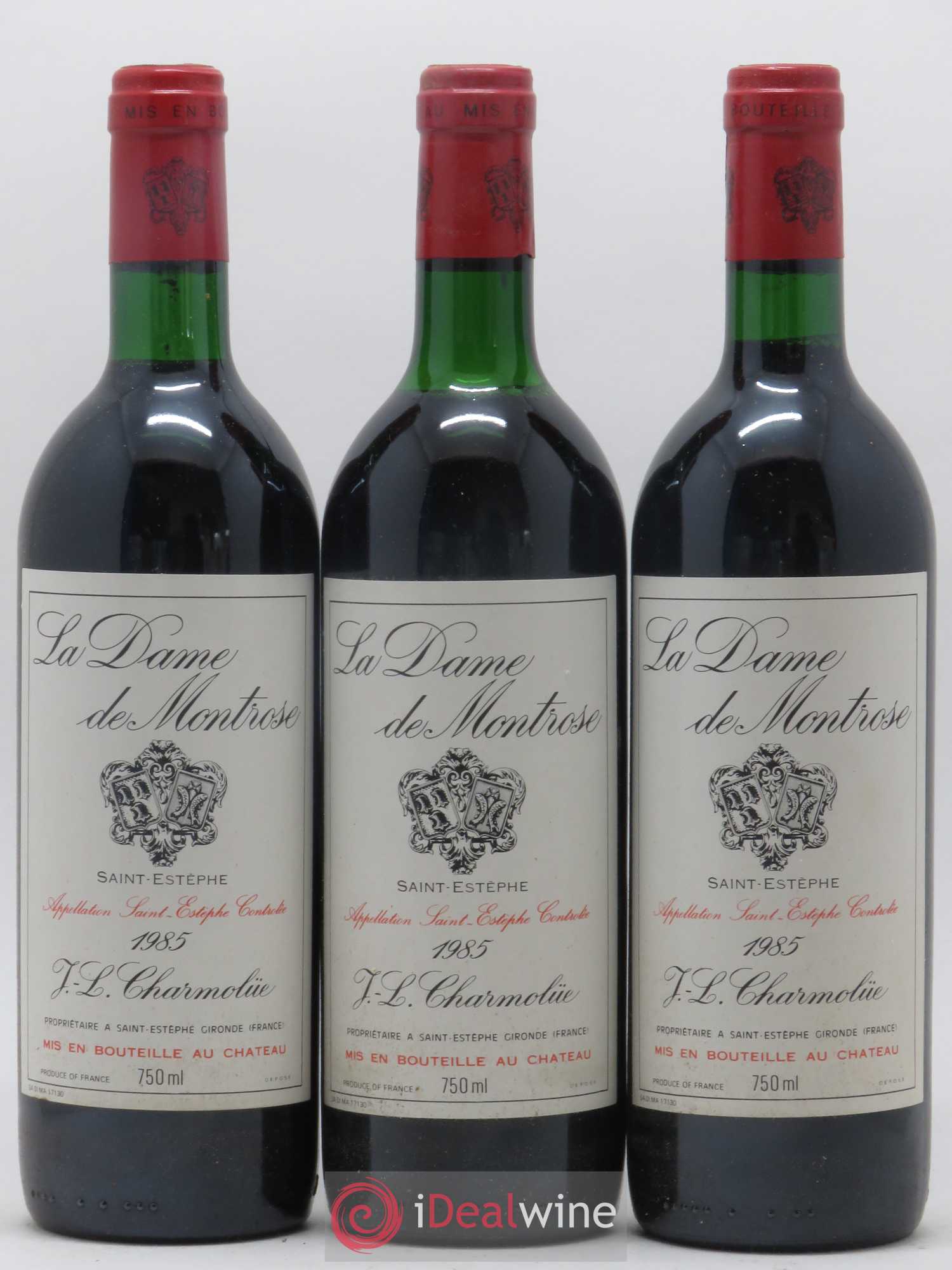 La Dame de Montrose Second Vin 1985 - Lot de 3 bouteilles - 0