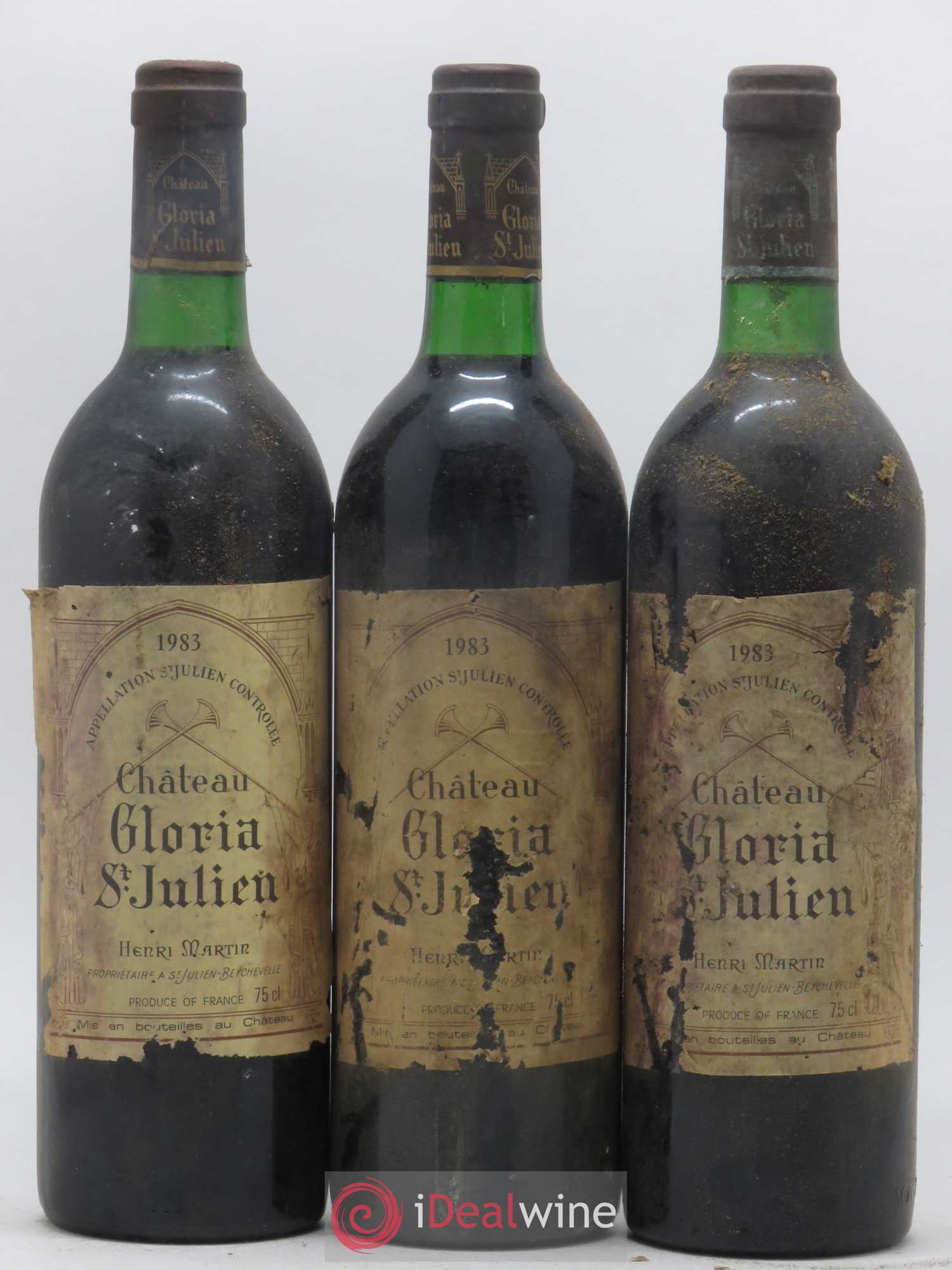 Château Gloria 1983 - Lot de 3 bouteilles - 0