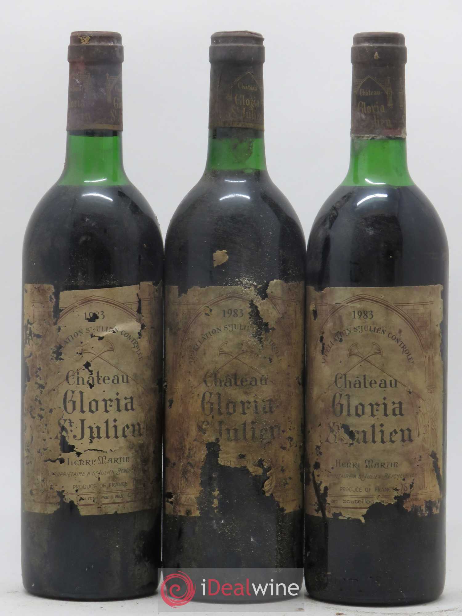 Château Gloria 1983 - Lot de 3 bouteilles - 0