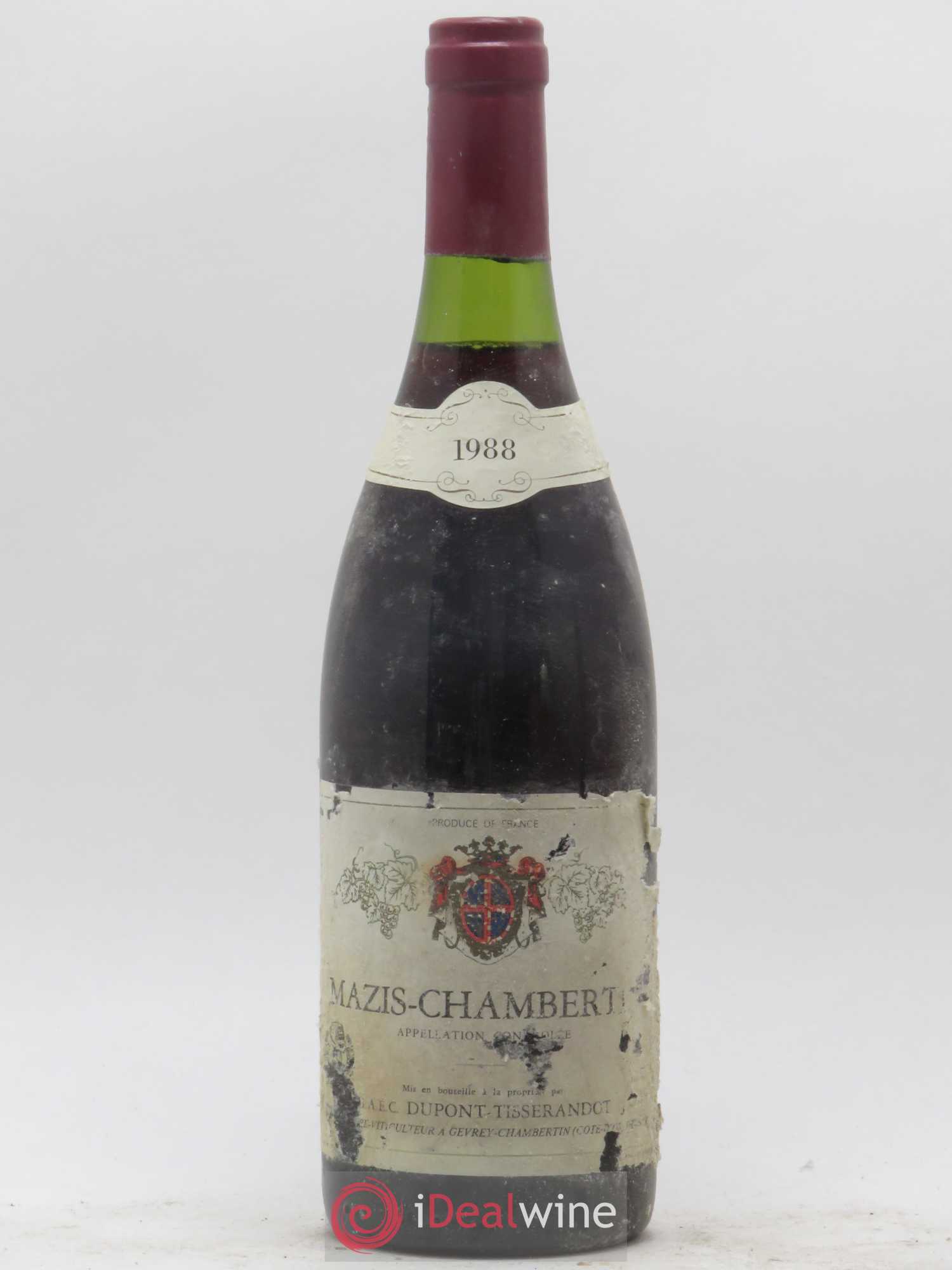 Mazis-Chambertin Grand Cru Dupont-Tisserandot (Domaine) 1988 - Lot de 1 bouteille - 0