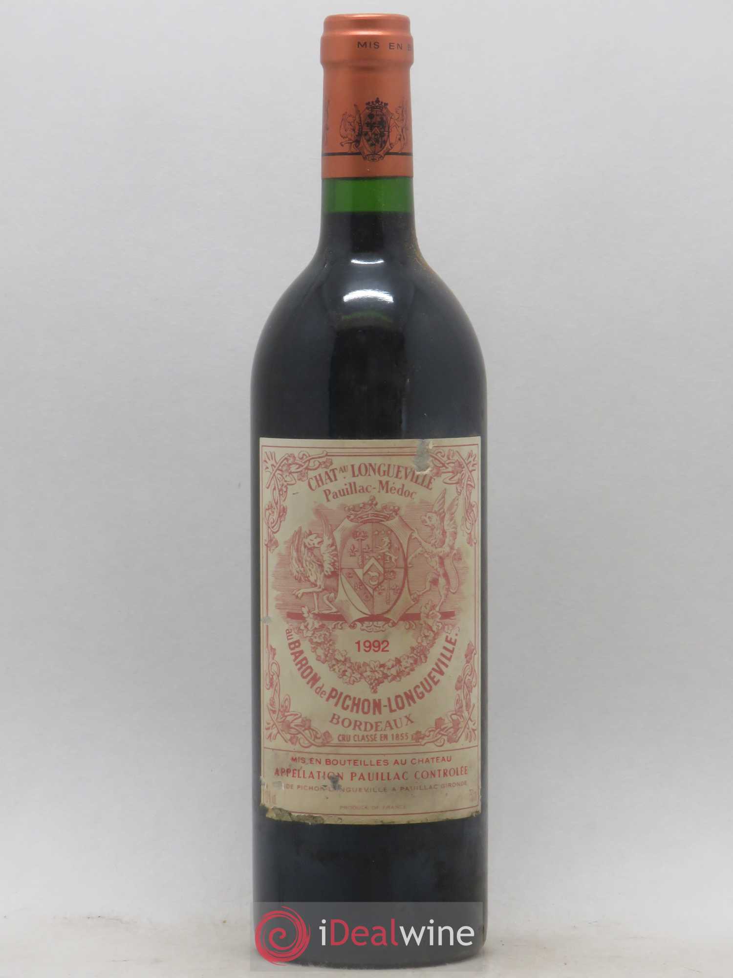 Pichon Longueville Baron 2ème Grand Cru Classé 1992 - Lot de 1 bouteille - 0