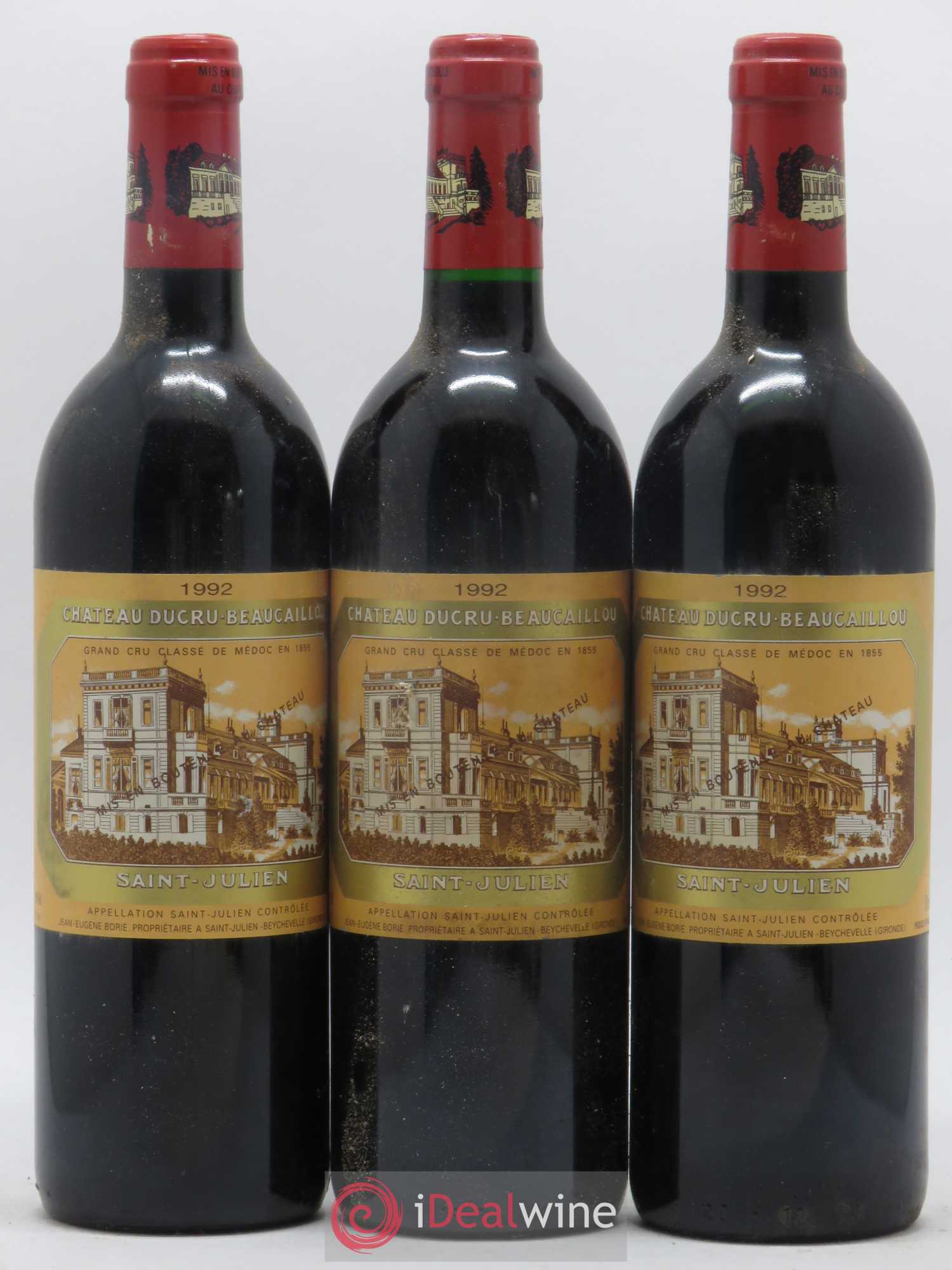 Château Ducru Beaucaillou 2ème Grand Cru Classé 1992 - Lot de 3 bouteilles - 0