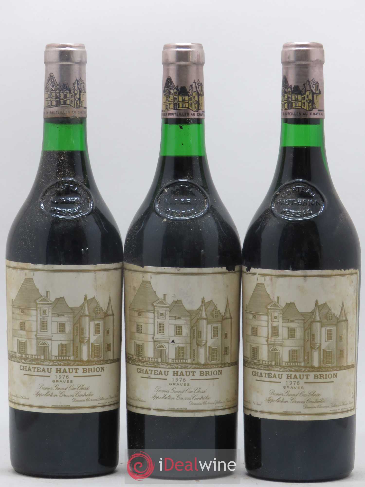Château Haut Brion 1er Grand Cru Classé 1976 - Lot de 3 bouteilles - 0