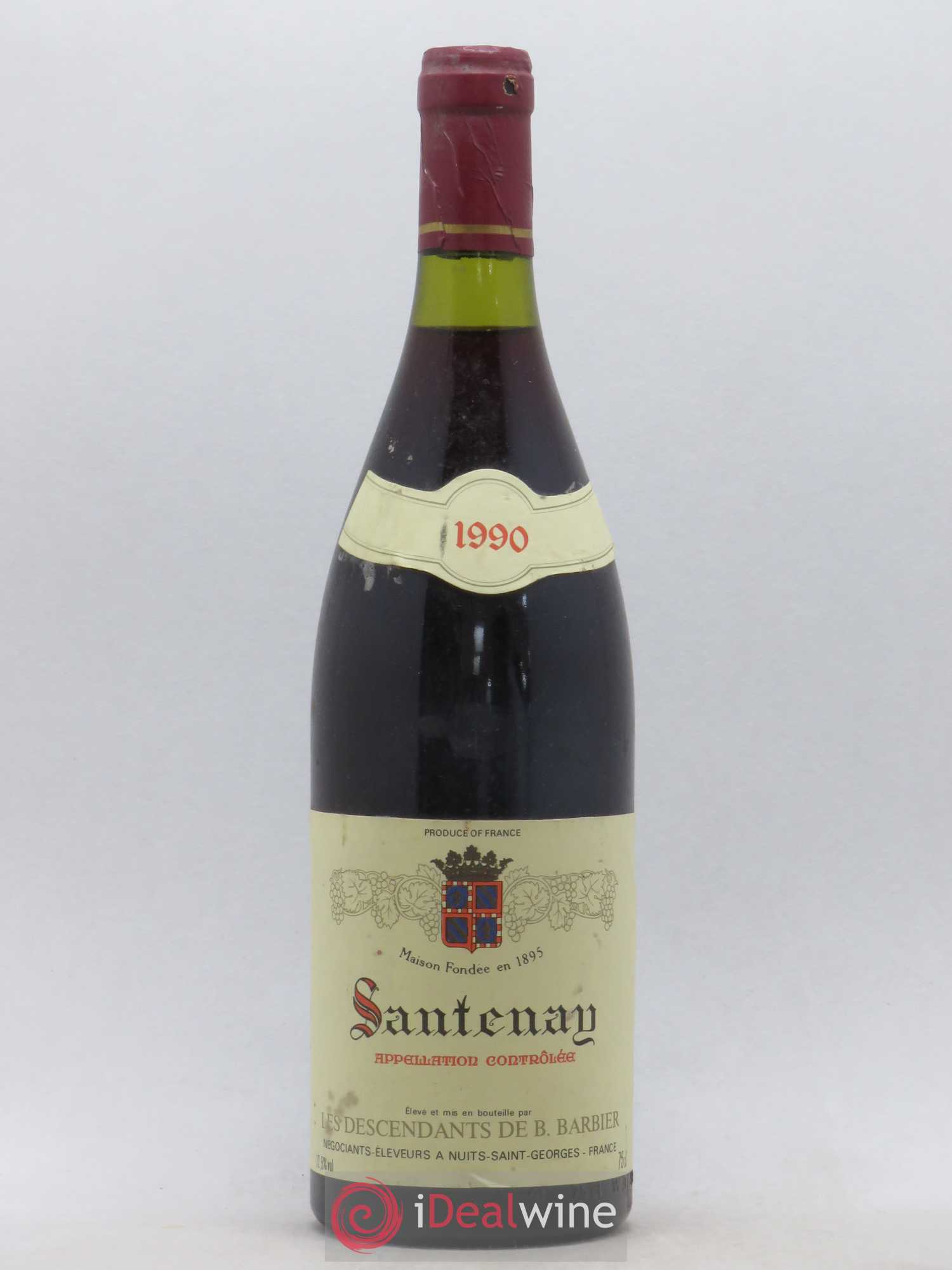 Santenay Les Descendants de B Barbier 1990 - Posten von 1 Flasche - 0