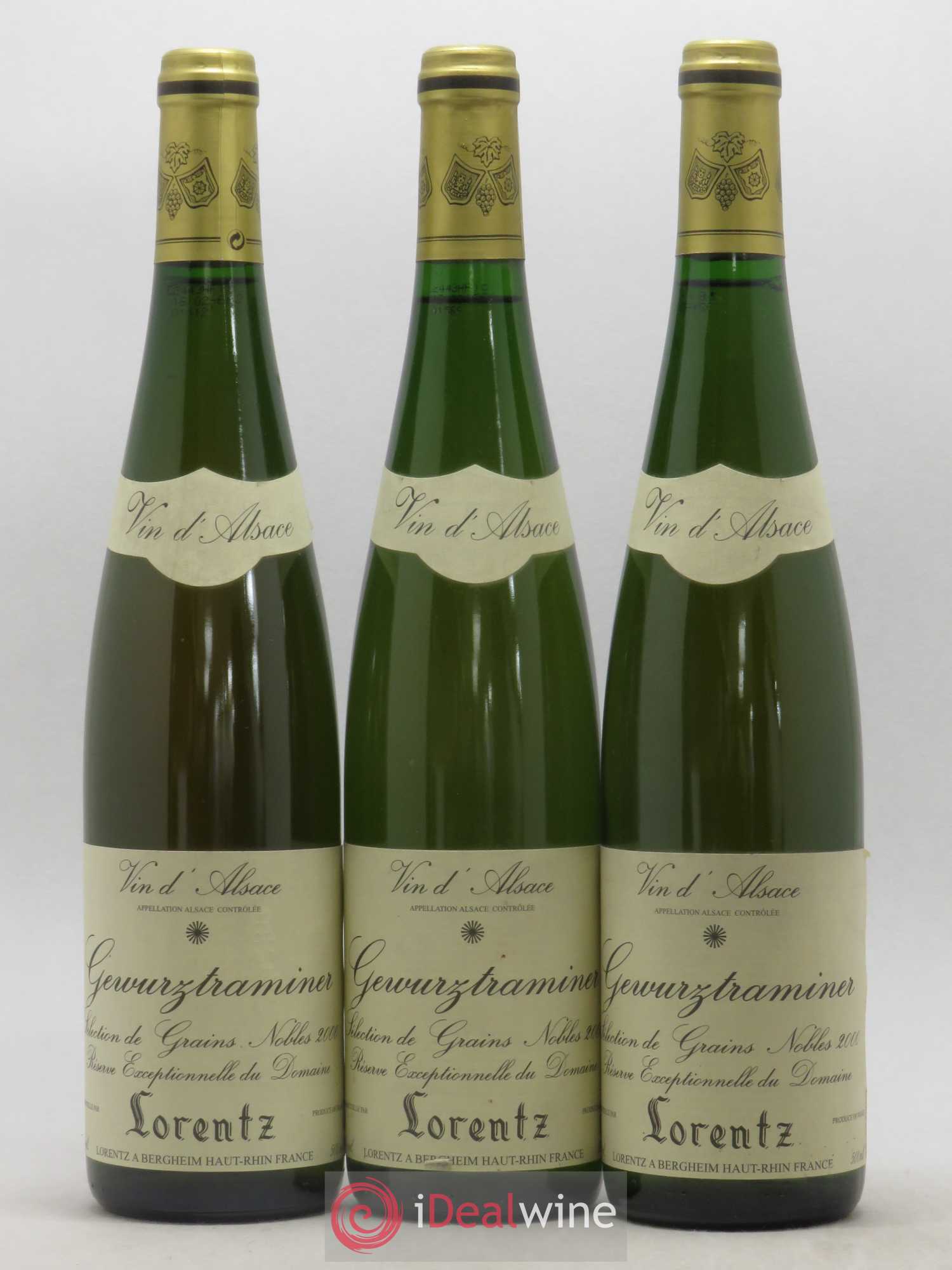 Gewurztraminer Sélection de Grains Nobles Réserve Excéptionelle Gustave Lorentz 2000 - Lotto di 3 bottiglie - 0