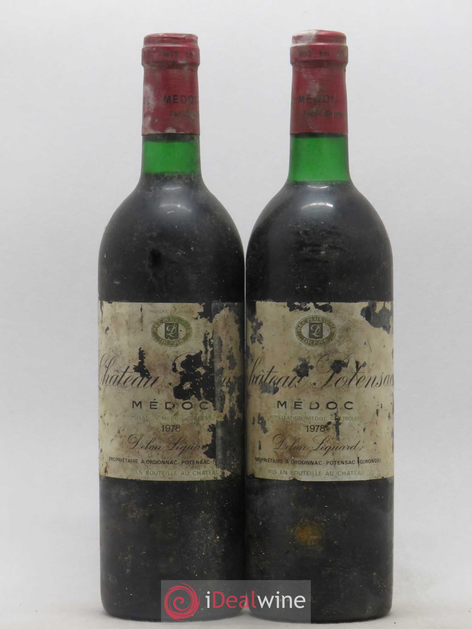 Château Potensac 1978 - Lot de 2 bouteilles - 0