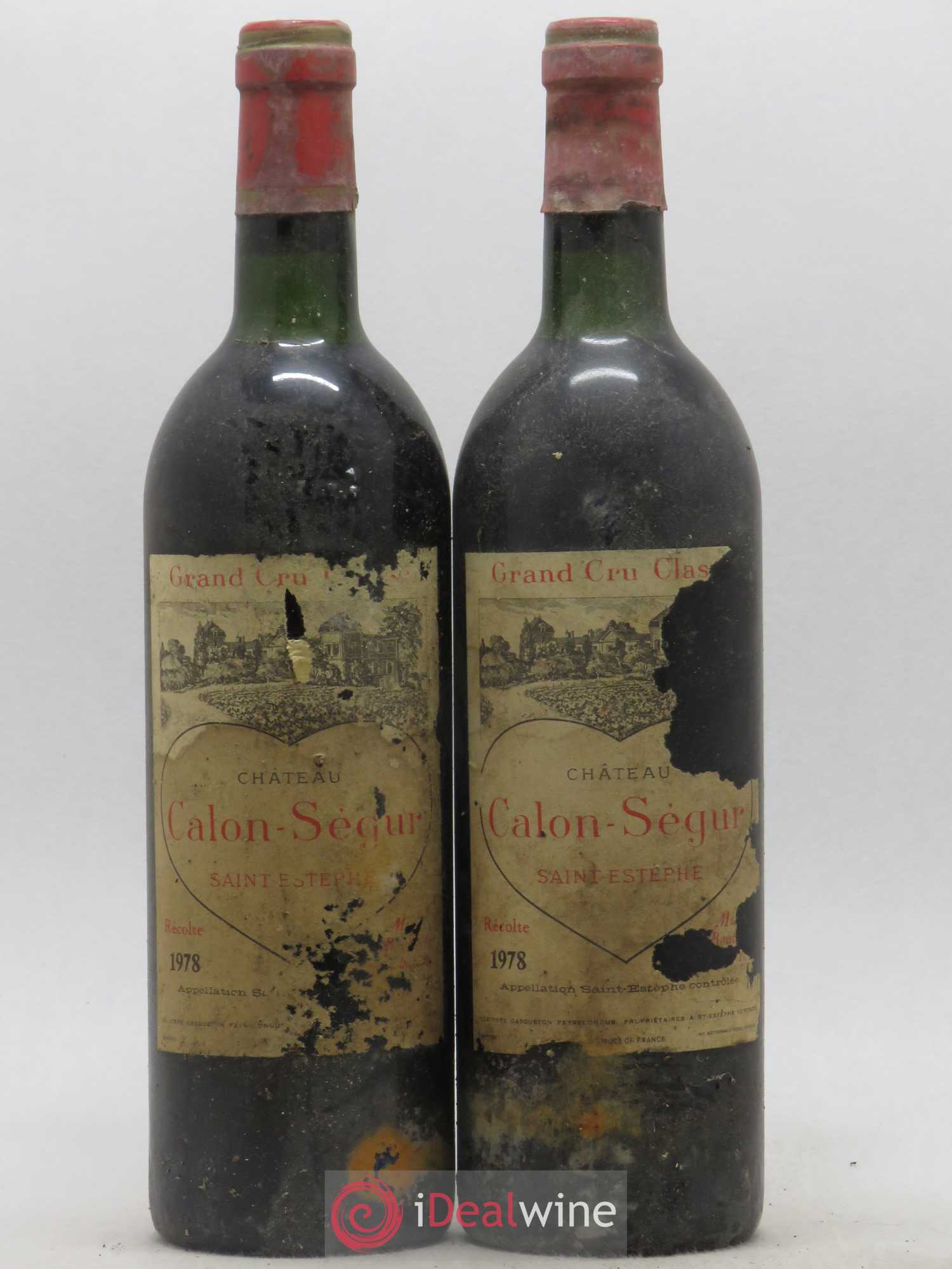 Château Calon Ségur 3ème Grand Cru Classé 1978 - Lot de 2 bouteilles - 0